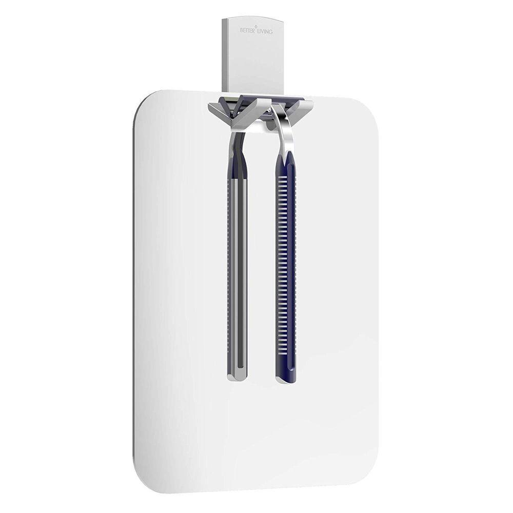 Fog-Free Shower Shaving Mirror with Razor Hook - Anti-Fog Bathroom Mirror for Men & Women - Perfect for Shaving, Makeup & Grooming in Shower or Bathroom