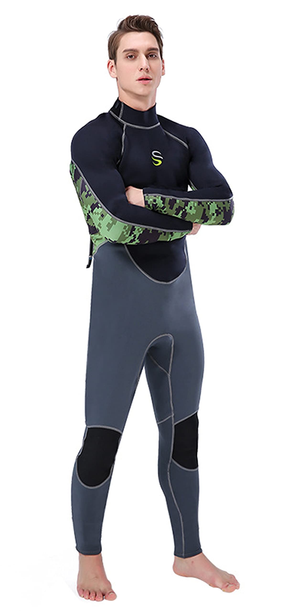 APCHYC Men's 2MM Ultra Stretch Neoprene Full Body Wetsuit - One Piece Scuba Diving Suit for Snorkeling, Surfing & Water Sports | Warm Thermal Protection Swimwear for Ocean Adventures & Cold Water Activities