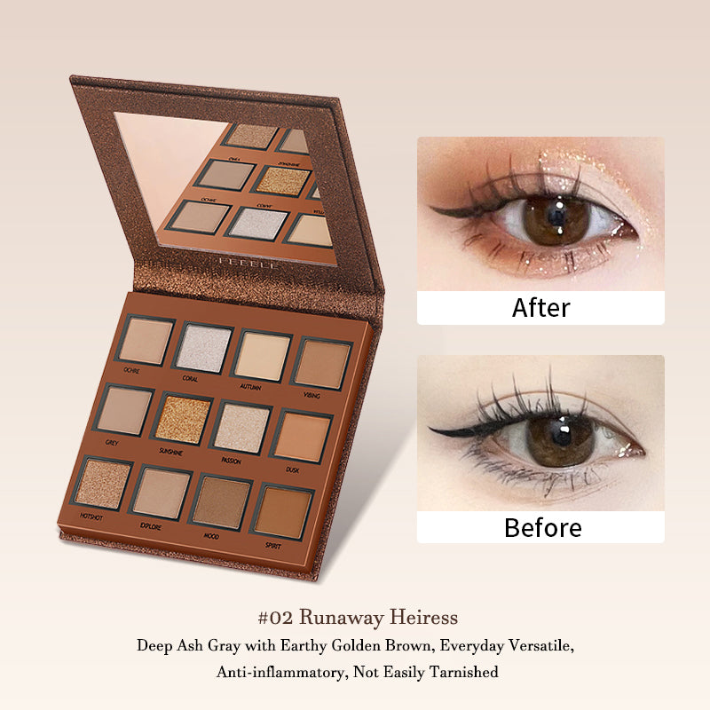 Febble Fantasy Carnival 12 Color Eyeshadow Palette - Highly Pigmented, Long Lasting Makeup for Party, Halloween & Cosplay - Vegan & Cruelty Free