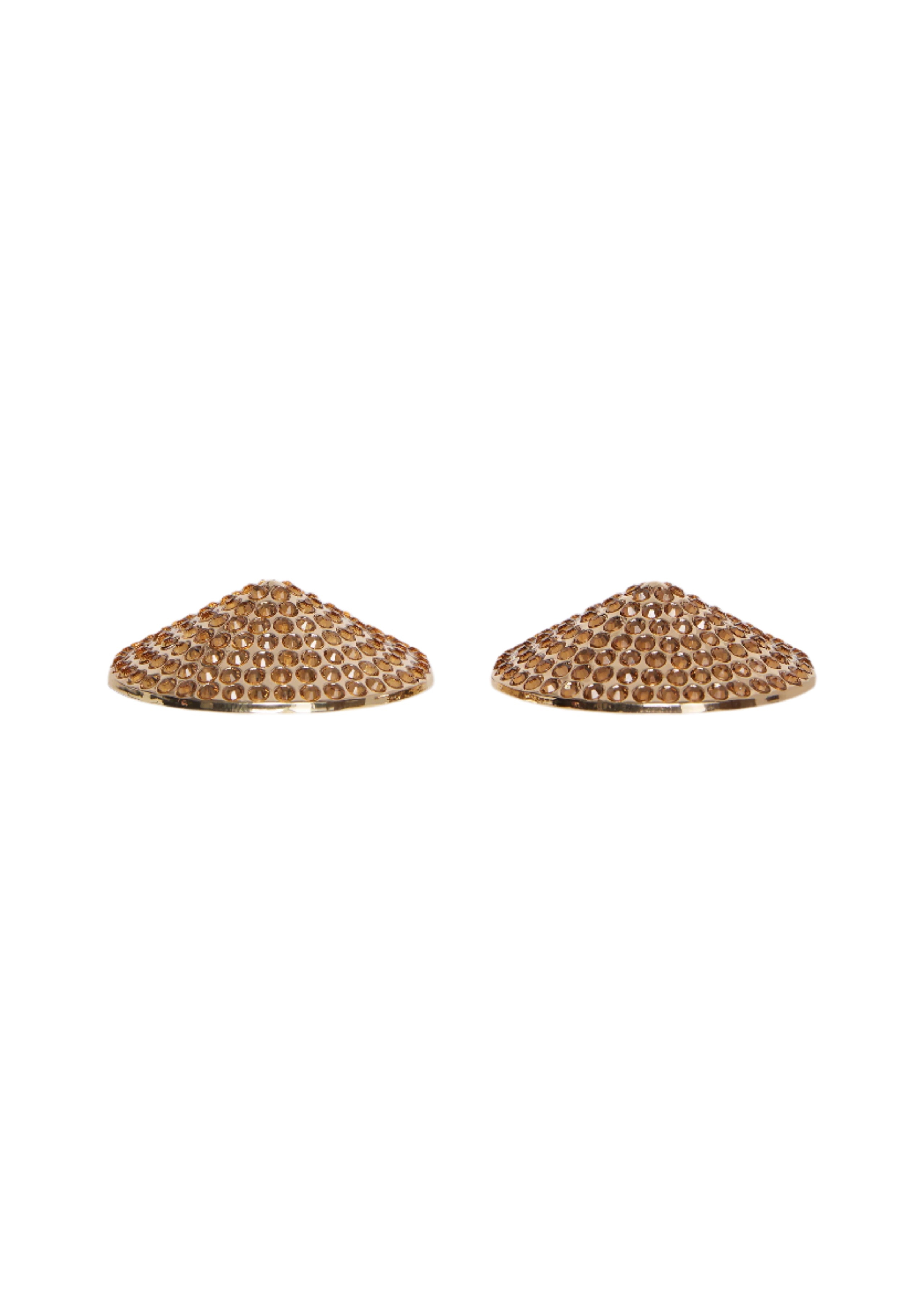 Gold Rhinestone Nipple Covers - Adhesive Pasties for Women, Reusable Fashion Accessories | Perfect for Weddings, Date Nights, and Special Occasions