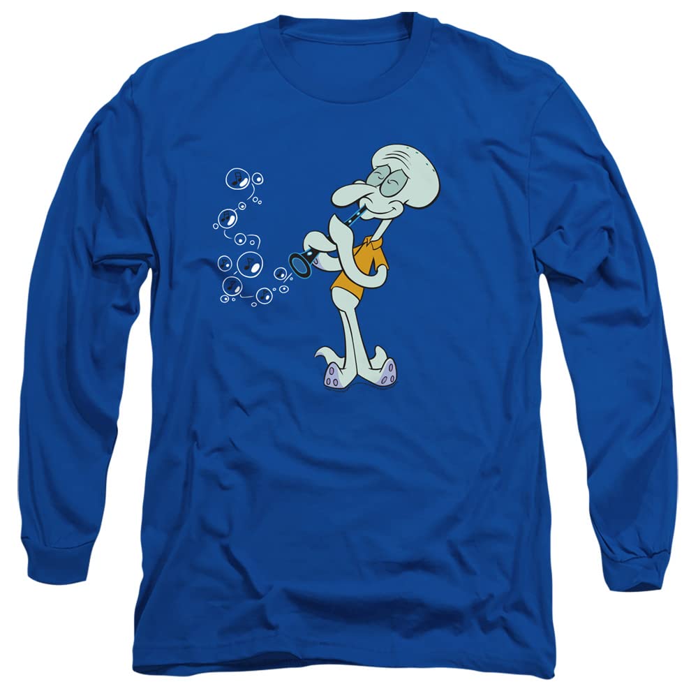 Spongebob Squidward's Clarinet Unisex Long-Sleeve T-Shirt - Cartoon Graphic Tee for Men & Women - Perfect for Cosplay, Halloween Costumes & Casual Wear