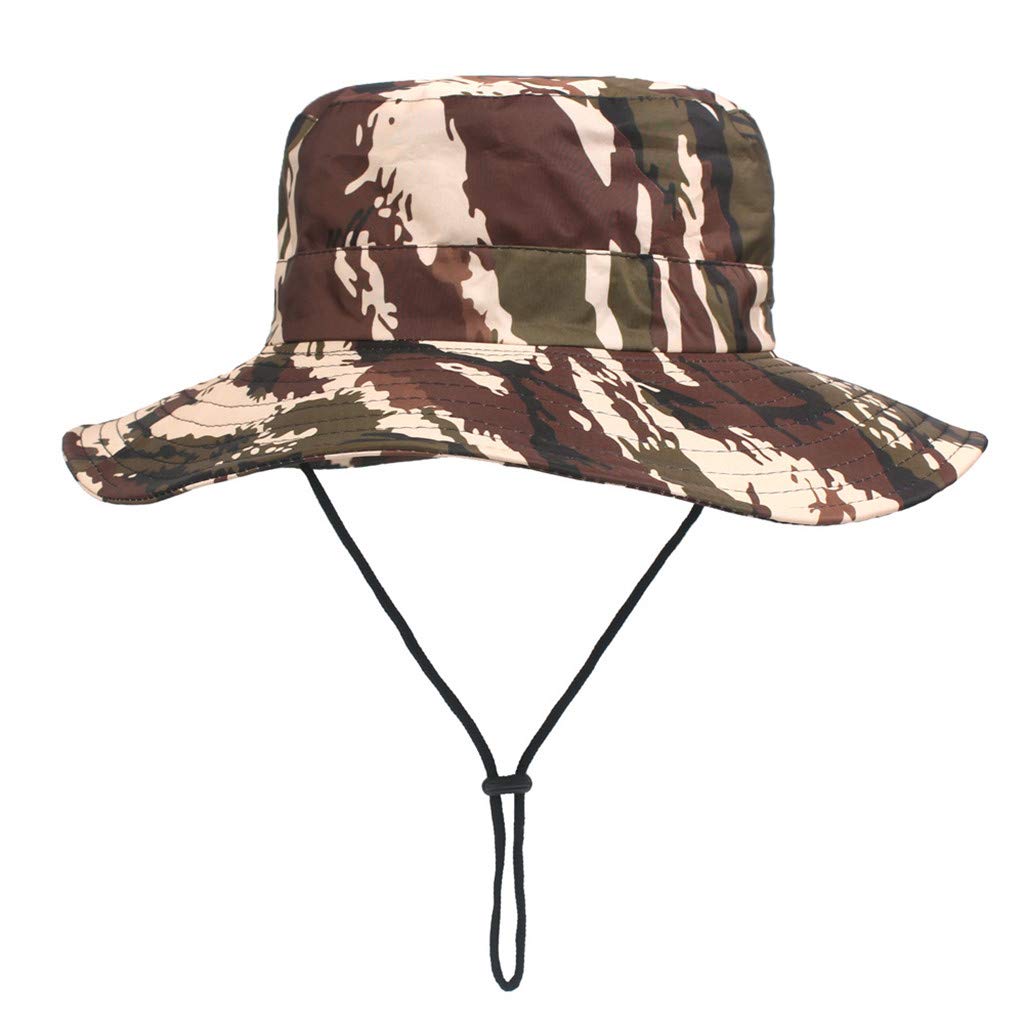 Breathable Mesh Fishing Bucket Hat - UV Protection Summer Sun Hat for Men, Adjustable Boonie Hat for Beach, Hiking & Outdoor Activities