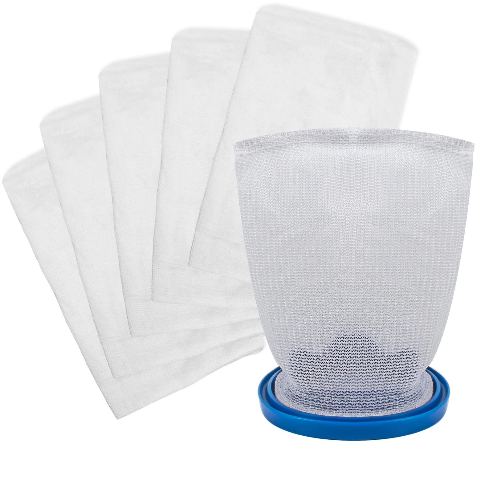 POOLOOP Sand & Silt Replacement Filter Bag - Compatible with Pool Blaster Max & Catfish Ultra Pool Vacuum, Model P30X022SS/PBW022SS (1 Reusable Filter + 5 Disposable Bags) | Ideal for In-Ground & Above-Ground Pool Cleaning, Maintenance & Debris Removal