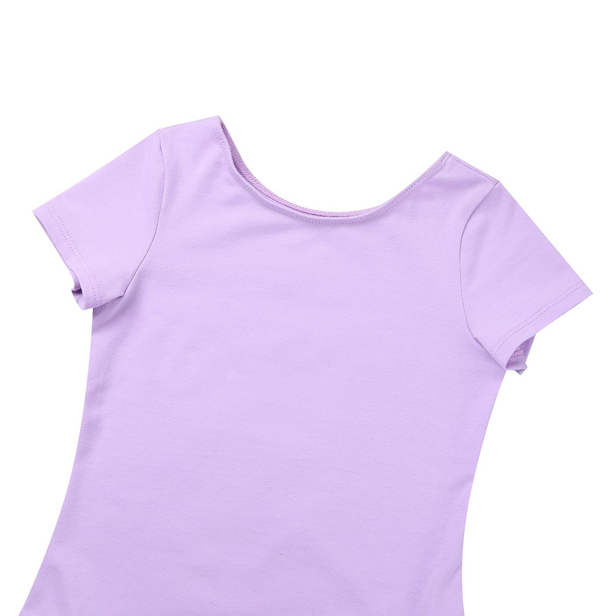 Girls Ballet Leotard with Chiffon Tutu Skirt - Classic Dancewear for Kids, Short Sleeve Athletic Leotard - Perfect for Ballet Class, Recitals & Dance Performances