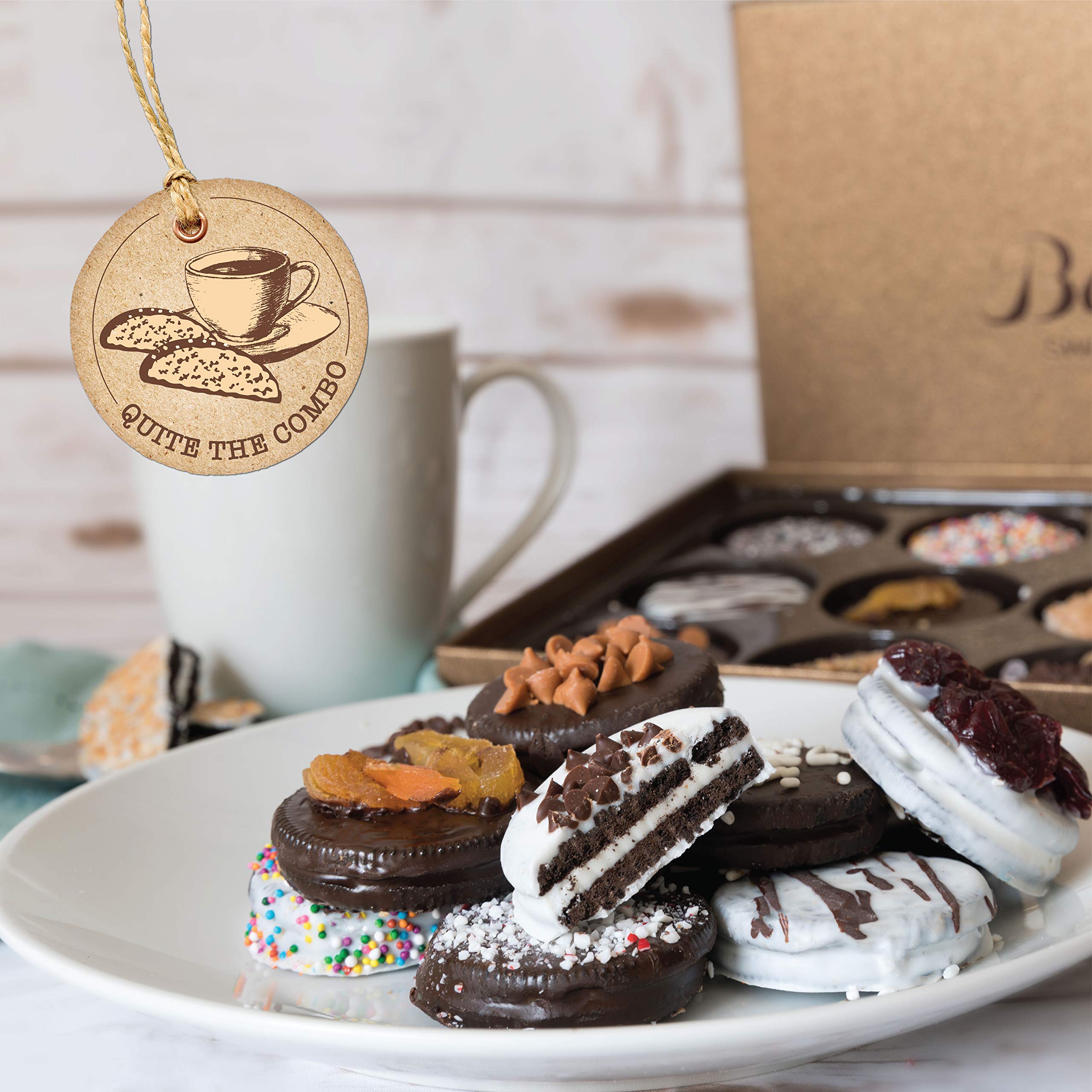 Barnetts Easter 12-Piece Chocolate Cookies Gift Basket - Gourmet Chocolate Covered Candy Gift Box for Men & Women - Perfect for Food Delivery, Spring Candy Treats, Holiday Hampers & Party Favors - Ideal for Easter Celebrations, Office Gifts & Birthday Surprises
