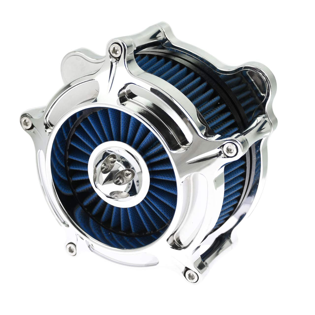 HDBUBALUS Motorcycle CNC Spike Air Cleaner & Air Filter Intake System for Harley Dyna Softail Touring - High Performance Upgrade for Better Airflow & Engine Protection (Ideal for Highway Riding & Custom Bike Builds)