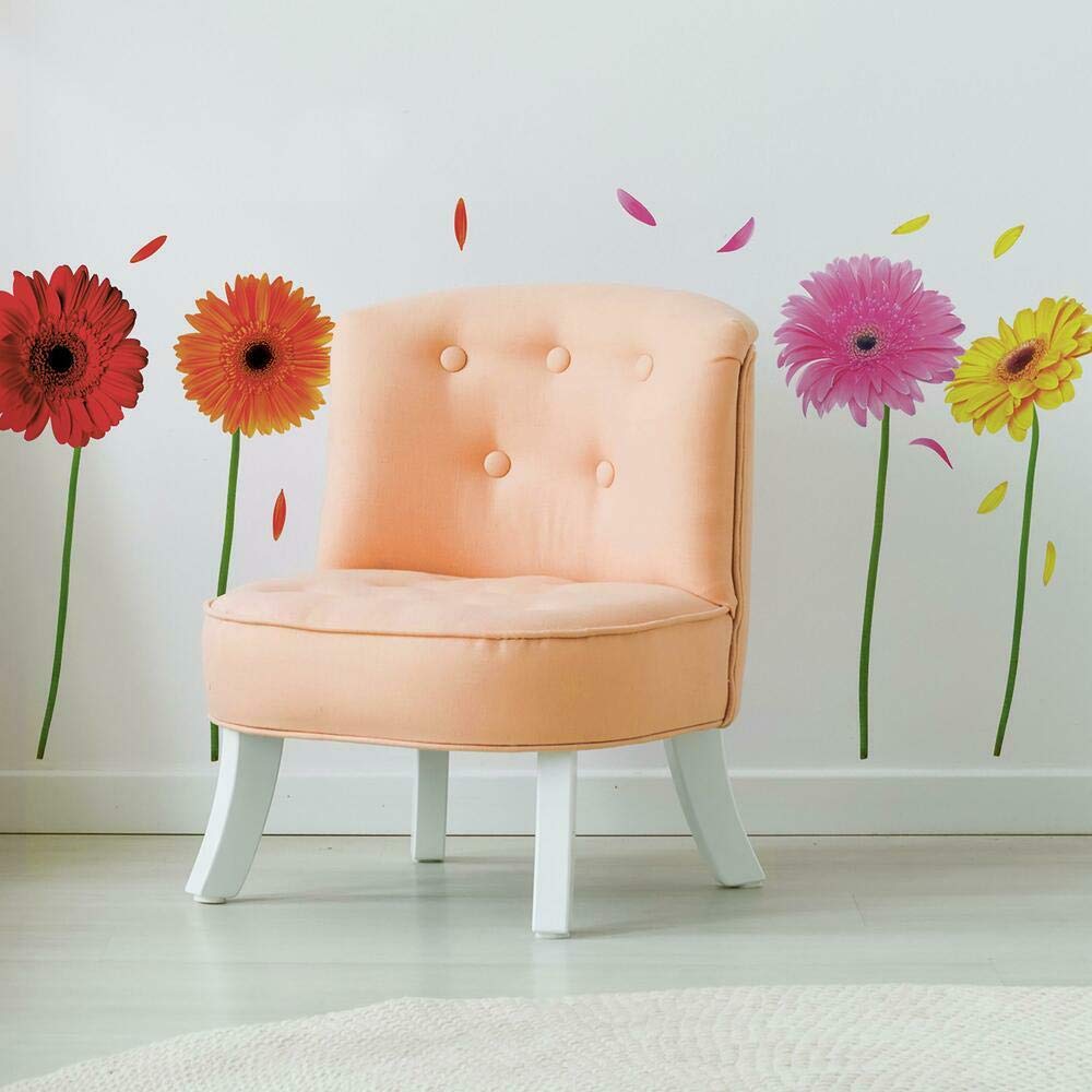 RoomMates RMK1553SCS Small Gerber Daisies Peel and Stick Wall Decals - Easy DIY Wall Decor for Nursery, Bedroom, Living Room & Office