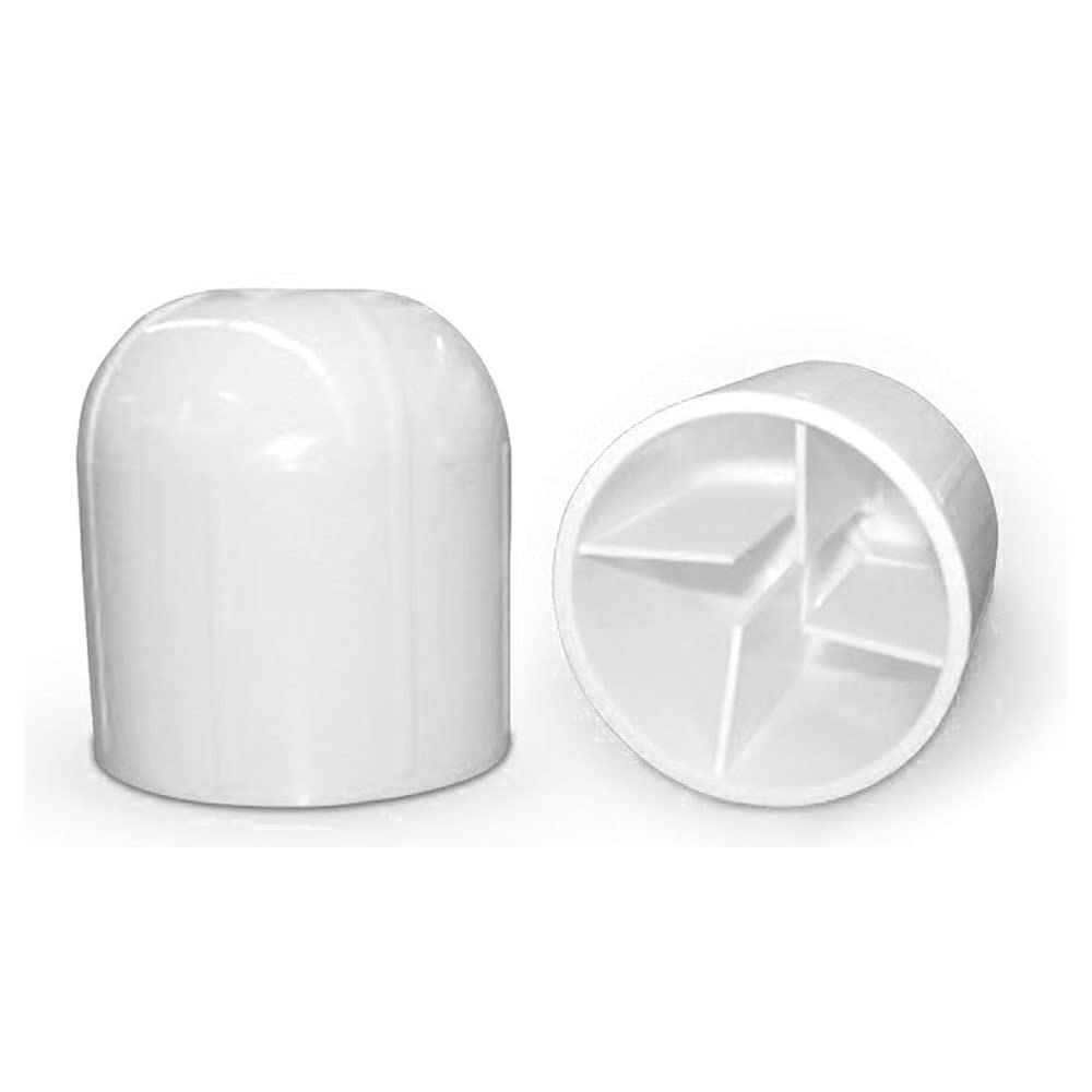 Plastic Tent Stake Cap - Protective Cover for Sharp Tent Stakes | White (Pack of 100) | Ideal for Camping, Hiking & Outdoor Safety