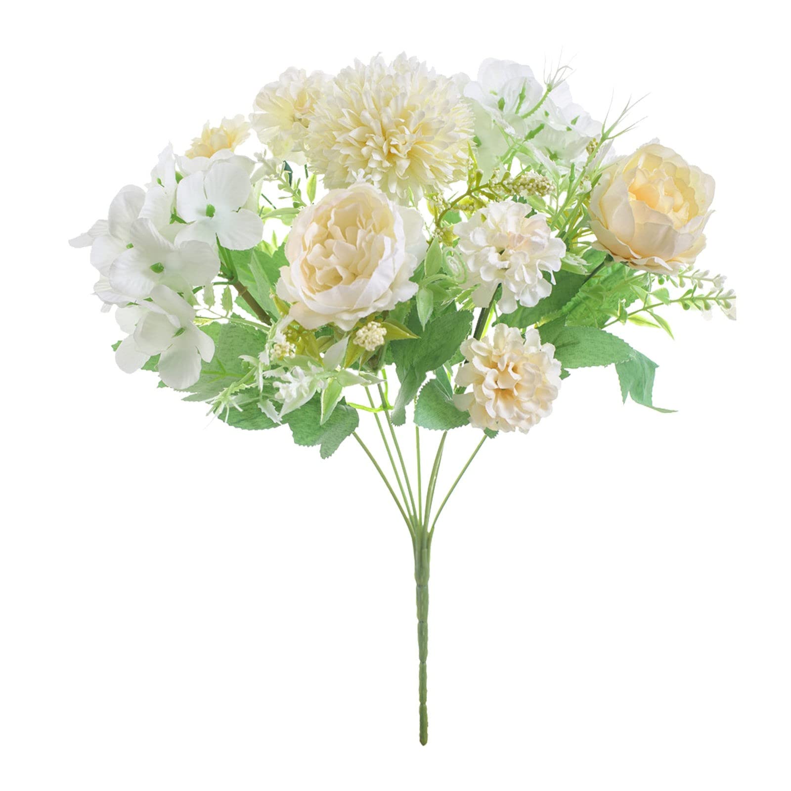 Artificial Silk Rose Bouquet - Realistic Fake Floral Arrangement for Weddings, Home Decor, and Events | Hand-Tied Simulation Flowers in Red & Pink | Perfect for Centerpieces, Bridal Showers, and Party Decorations