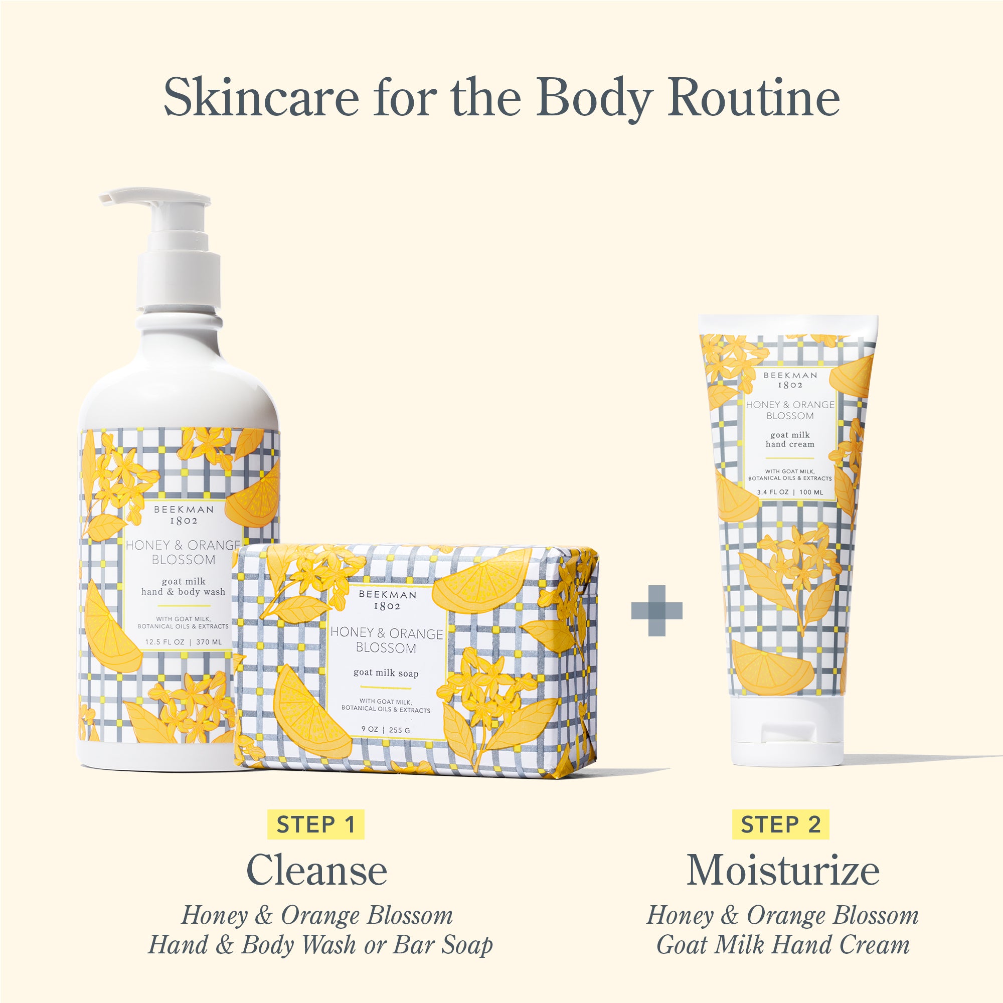 Organic Honey & Orange Blossom Goat Milk Hand Cream Set - 3 Pack for Dry Skin Care, Natural Moisturizer with Shea Butter - Perfect for Winter, Travel & Gift Giving