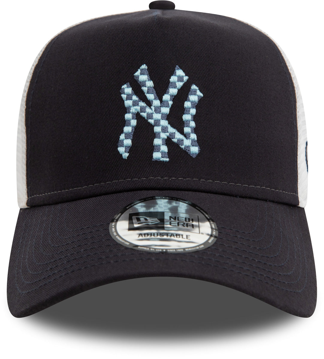 New York Yankees New Era 59FIFTY Navy Blue Trucker Hat - Adjustable Snapback for Baseball Fans, Streetwear & Casual Outfits