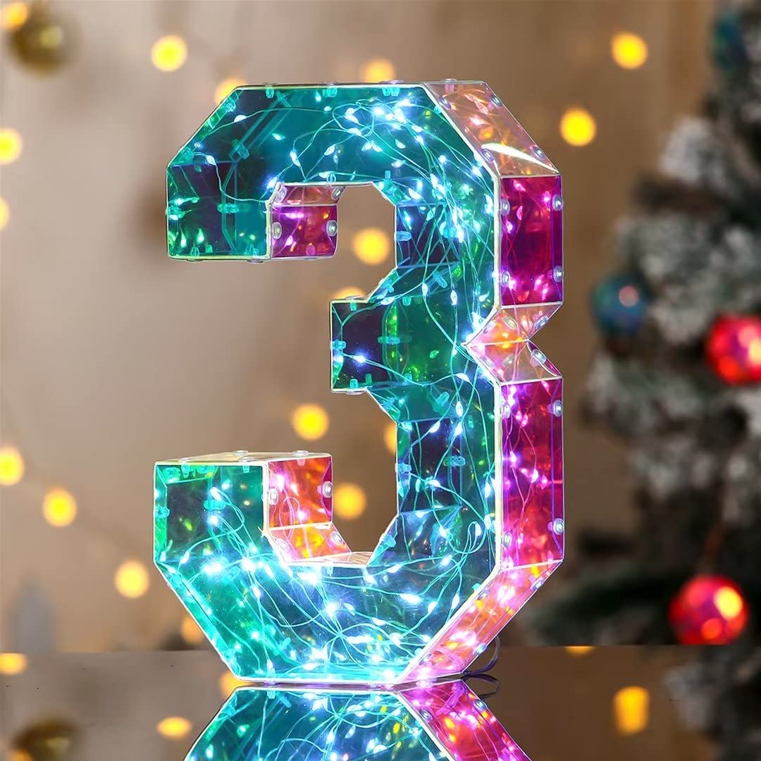 LED Light Up Letters - 26 Alphabet Marquee Letter Numbers with 100 Light Beads, 9.84 Inch Battery/USB Powered - Perfect for Birthday Parties, Wedding Decorations, Bar Signs & Home Decor