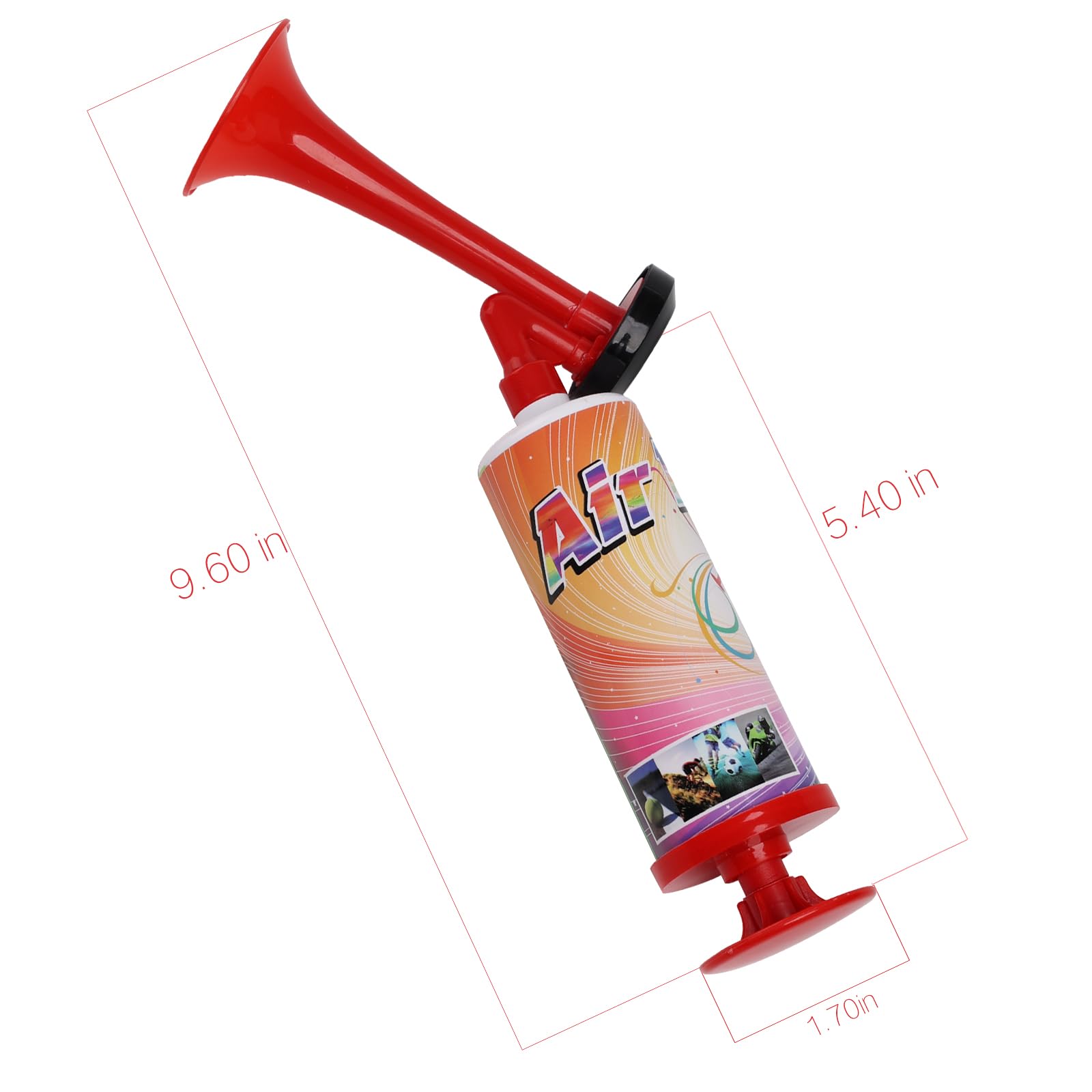 5-Pack Mini Air Horn Hand Pump - Loud Noisemakers for Sporting Events, Parties, Celebrations & Goodie Bags - Fun Birthday Favors for Kids & Adults - Perfect for Football Games, New Year's Eve & Graduation Parties