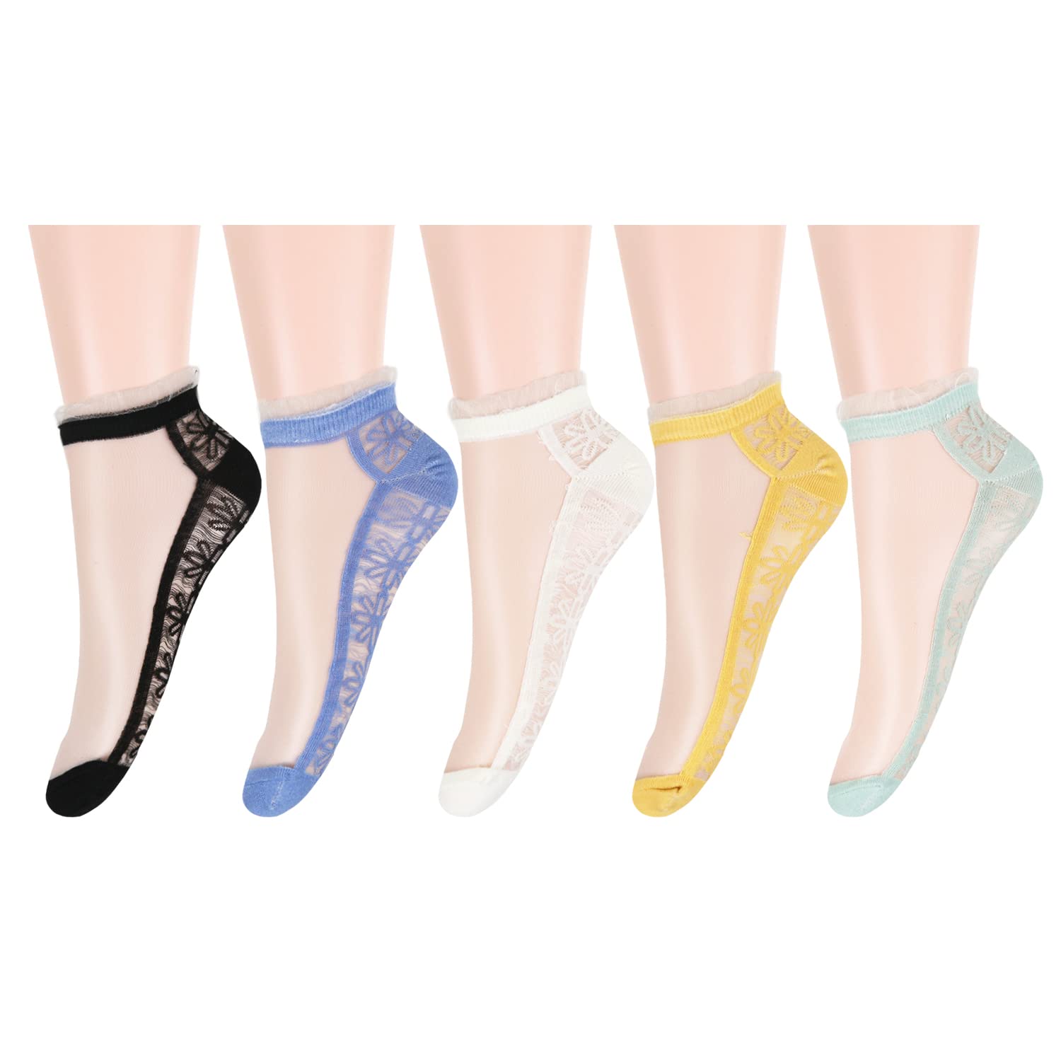 Benefeet Sheer Ankle Socks for Women - Crystal Transparent Summer Liner Socks for Casual & Dress Wear