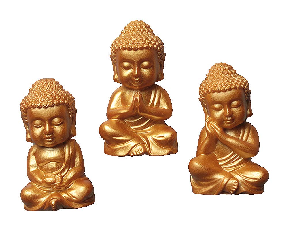 3-Piece Lifelike Buddha Fridge Magnets - Strong Magnetic Refrigerator Magnets for Kitchen, Office & Wall Decor - Perfect for Home, Office & Spiritual Spaces