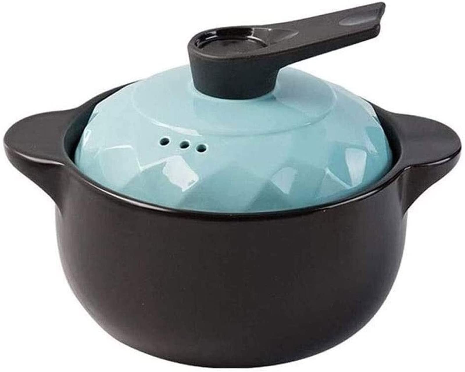 Nordic Round Ceramic Casserole Pot - 2.5QT Oven Safe Cooking Pot with Lid, Durable Kitchen Cookware for Baking, Stewing & Serving (Color A) - Perfect for Family Dinners, Holiday Meals & Restaurant Use