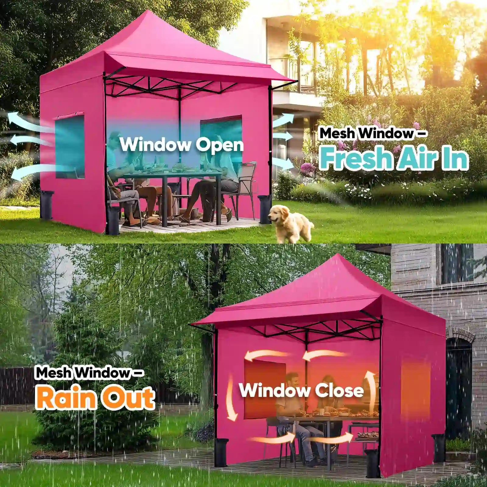 Heavy Duty Commercial Pop Up Canopy Tent - Waterproof Instant Shelter for Outdoor Events, Parties, Markets & Camping