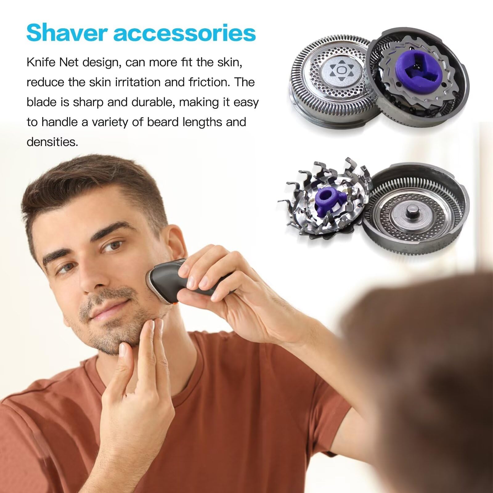 3-Pack Replacement Shaver Heads Blades SH98 for Philips Series 9000 Prestige SP9861 Electric Razor - Perfect for Travel, Home & Daily Grooming