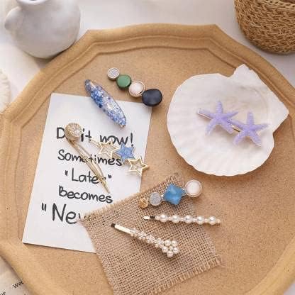 8pcs Metal Hair Clips for Women - Fashion Hairpins & Jewelry Accessories for Party & Wedding