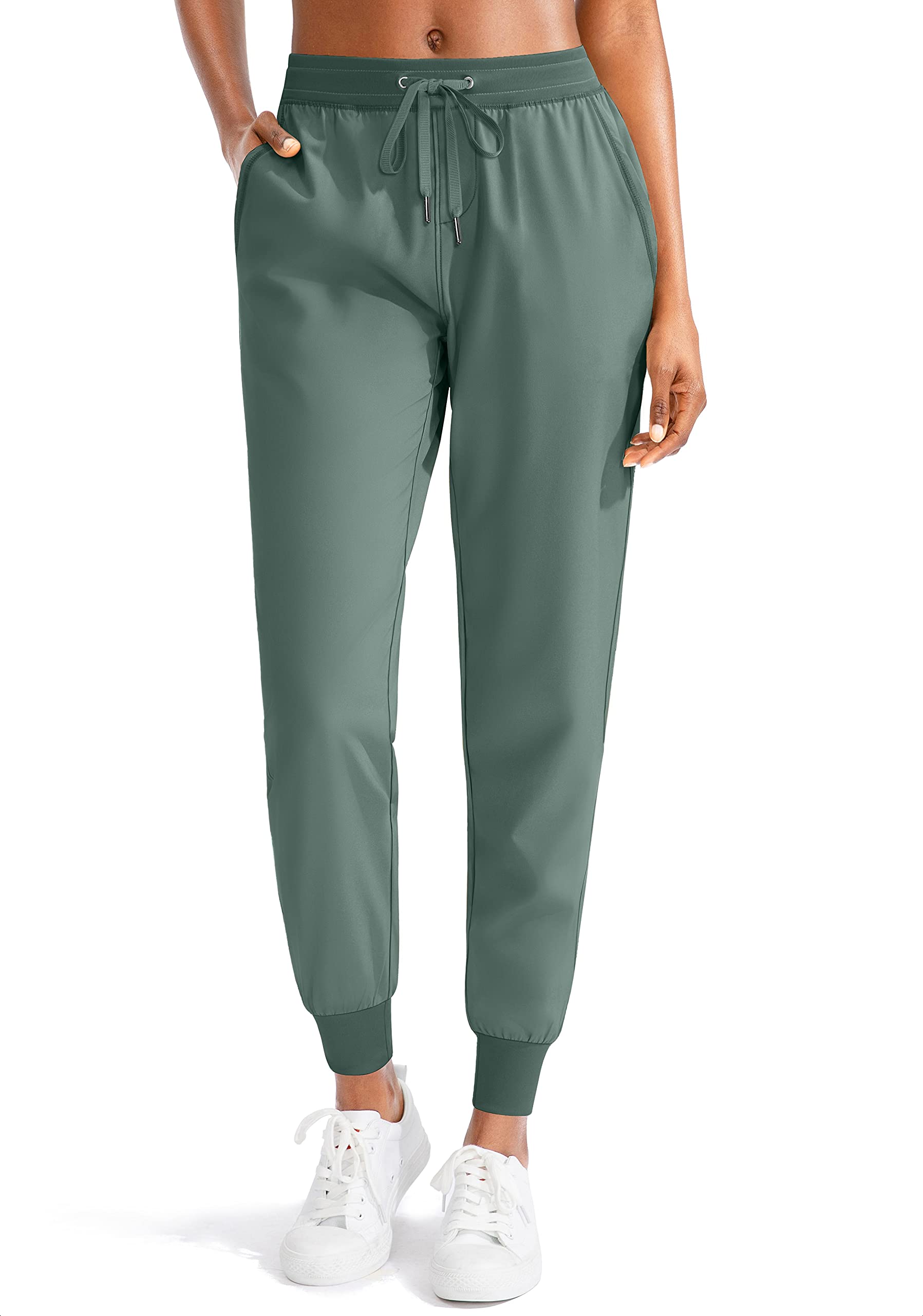 Soothfeel Women's Lightweight Quick-Dry Jogger Pants with Zipper Pockets - Athletic Workout Running Yoga Track Pants for Women - Perfect for Gym, Lounge & Outdoor Activities
