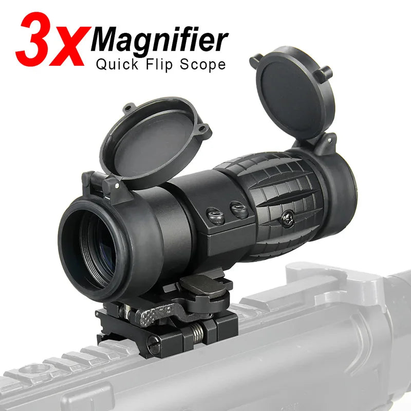 3X Hunting Scope with Ballistic CQ Reticle | PPT Tactical Prism Sight | HAMR 4x24 Riflescope for Sniper & Airsoft Guns | Durable Optics for Hunting, Tactical Training & Outdoor Shooting