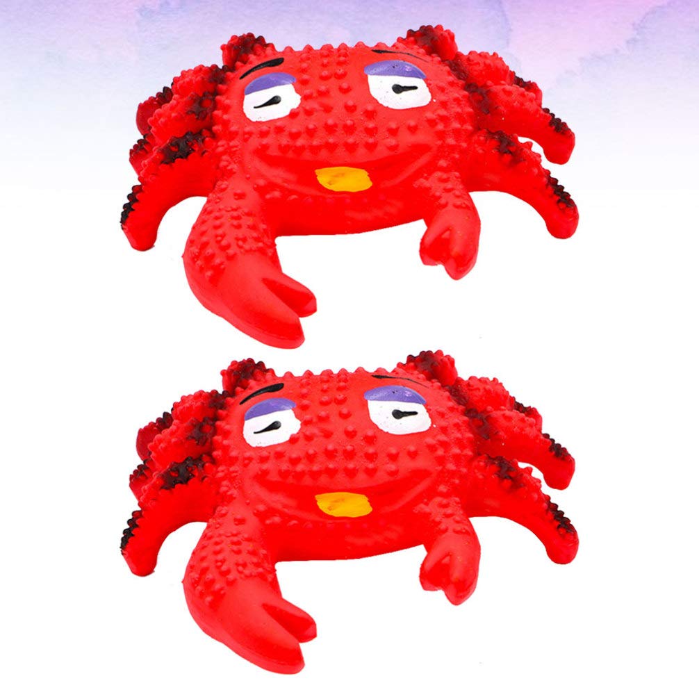 Balacoo 2-Pack Indestructible Dog & Cat Teething Toys - Puppy Chew Toys for Teething Relief, Molar Health - Durable Pet Educational Toys (Hongkong Crab Design) - Perfect for Puppy Training, Anxiety Relief & Dental Care