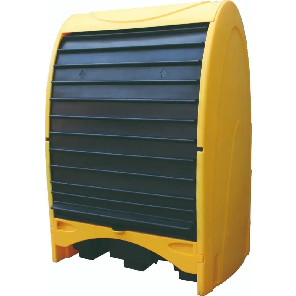 Durable Covered Drum Storage System - Weatherproof & Secure Outdoor Storage for Chemicals, Water, and Waste - Perfect for Industrial, Farm, and Garage Use