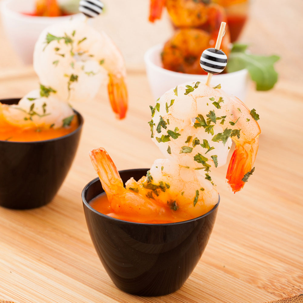 100 Pack 2 oz Round Black Plastic Mini Tasting Bowls with 100 Silver Plastic Mini Spoons - Perfect for Wine Tasting, Dessert Sampling, and Party Appetizers