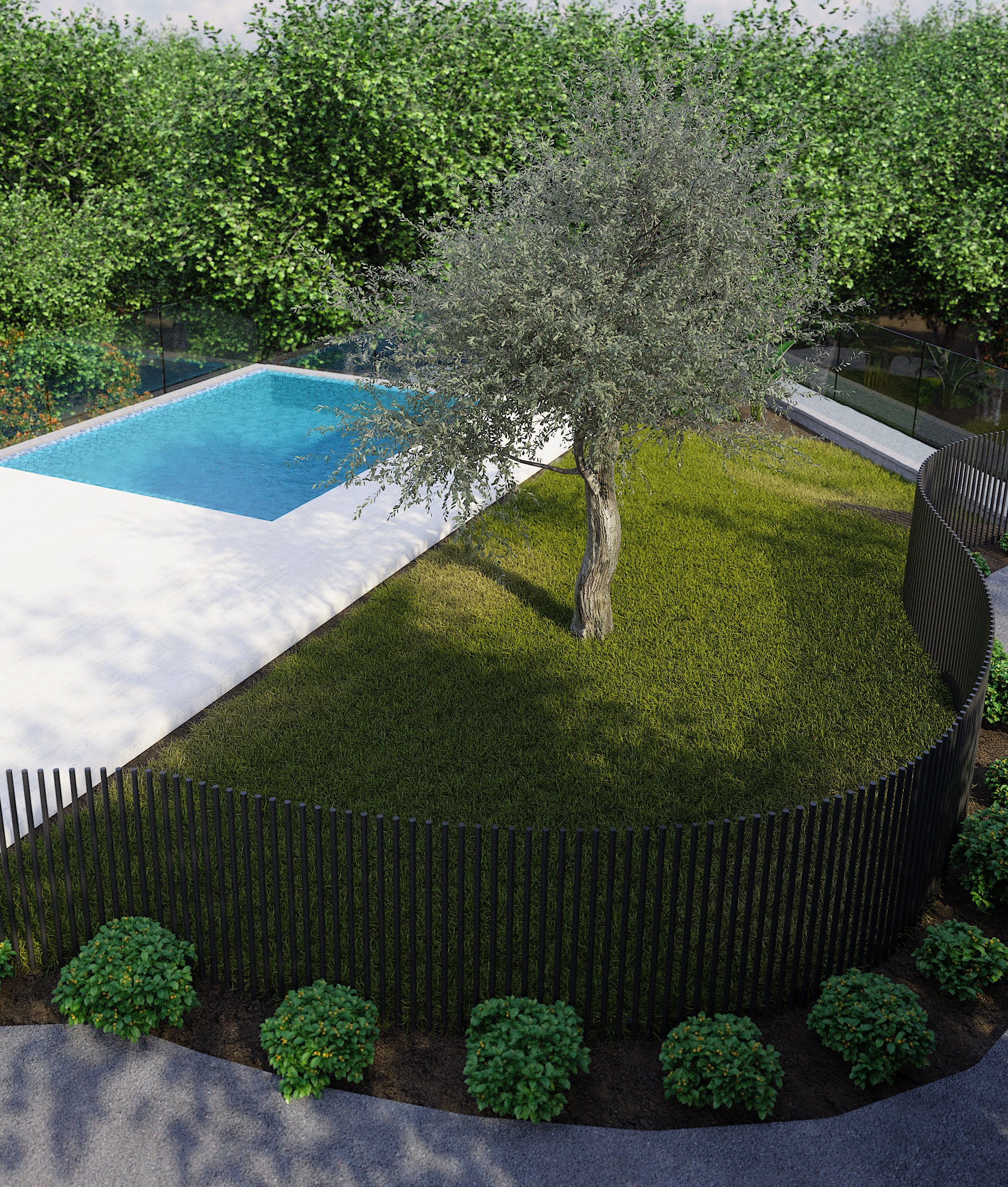 PIK PICKET KIT 1600H White Blade Pool Fence - Durable Safety Barrier for Inground & Above Ground Pools, Backyard Protection