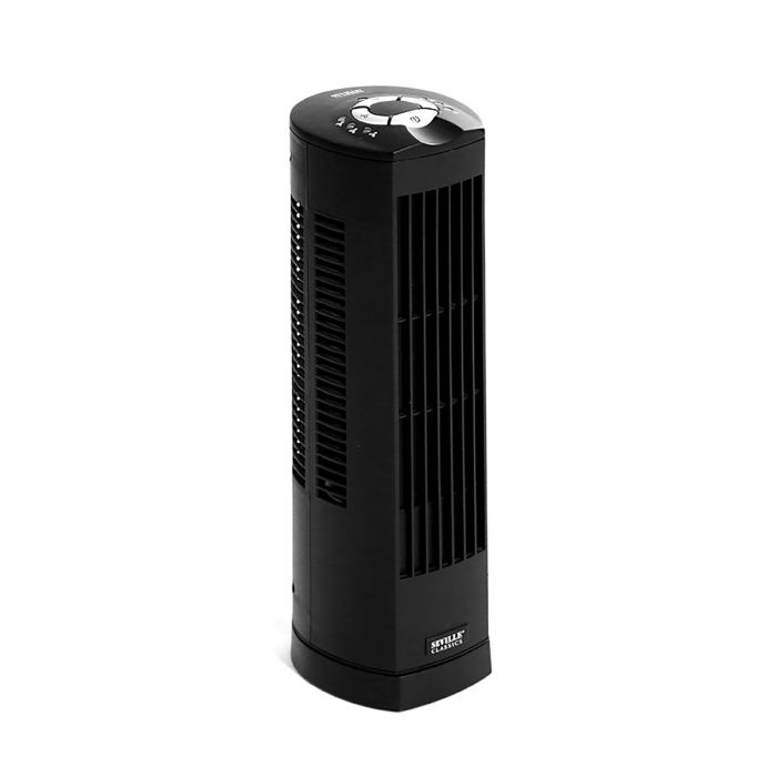 UltraSlimLine® Black Tower Fan with Remote Control - 3 Speed Settings, Quiet Oscillating Cooling Fan for Home, Office & Bedroom - Energy Efficient Air Circulator for Year-Round Comfort