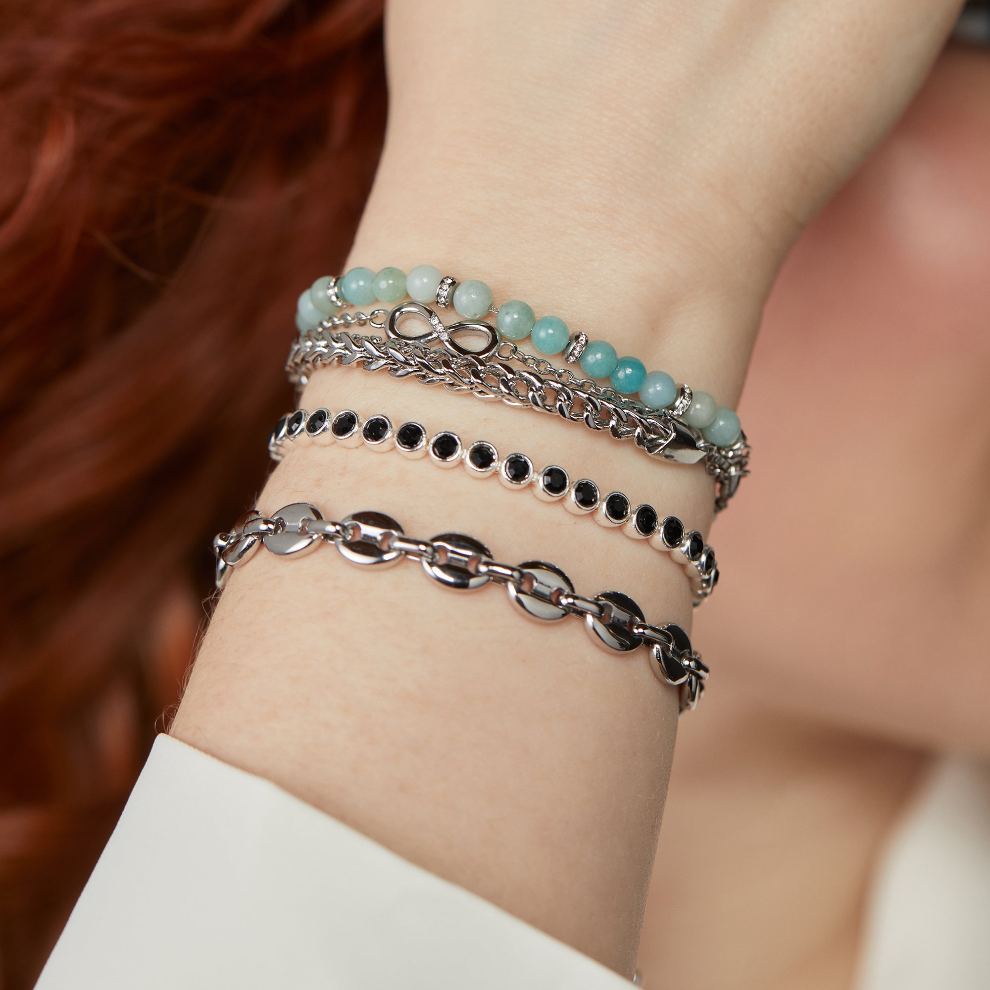 Infinity Stranded Bracelet Set for Women - Adjustable Beaded Friendship Bracelets, Boho Stackable Jewelry for Everyday Wear & Gifts | Perfect for Layering, Parties, and Casual Outfits