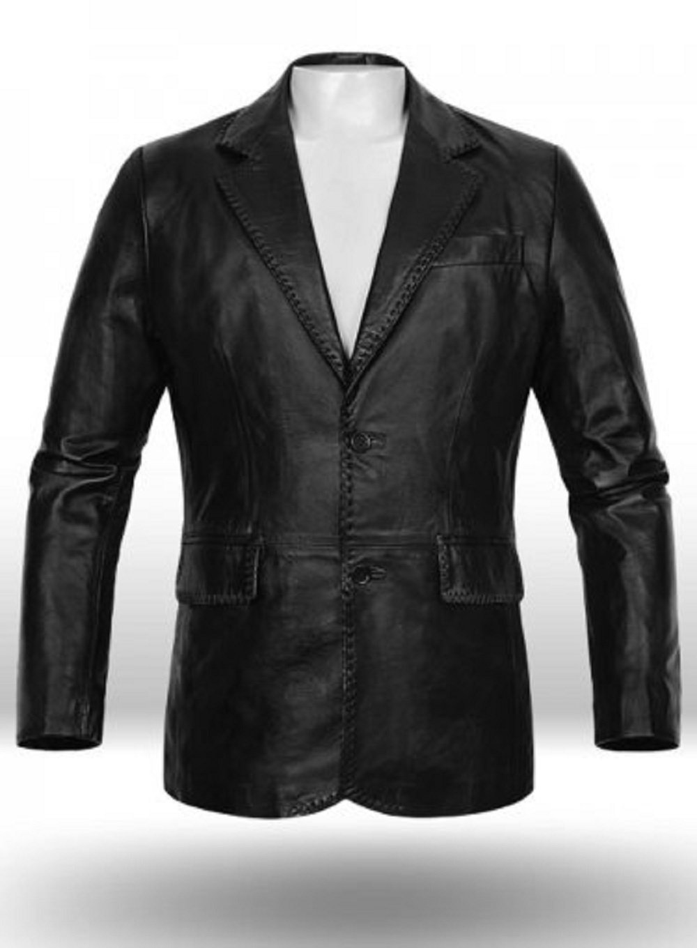 Genuine Leather Men's Medieval Blazer Jacket - Vintage Style Coat for Renaissance Fairs, Cosplay & Gothic Fashion