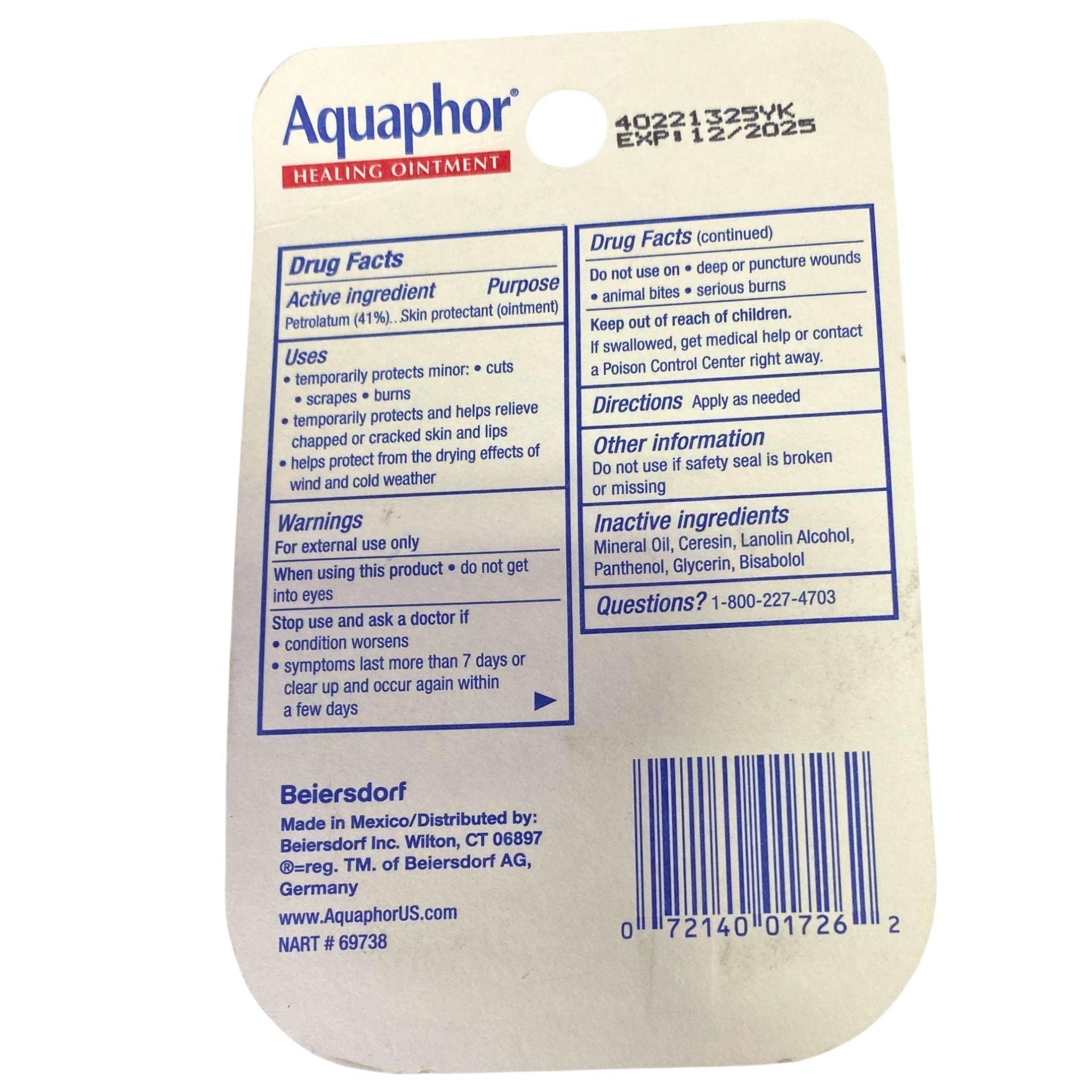 Aquaphor Healing Ointment Advanced Therapy Skin Protectant - 0.25 Oz (70 Pack) - Dry Skin Repair, Eczema & Minor Wound Care - Perfect for Travel, First Aid Kits & Daily Moisturizing