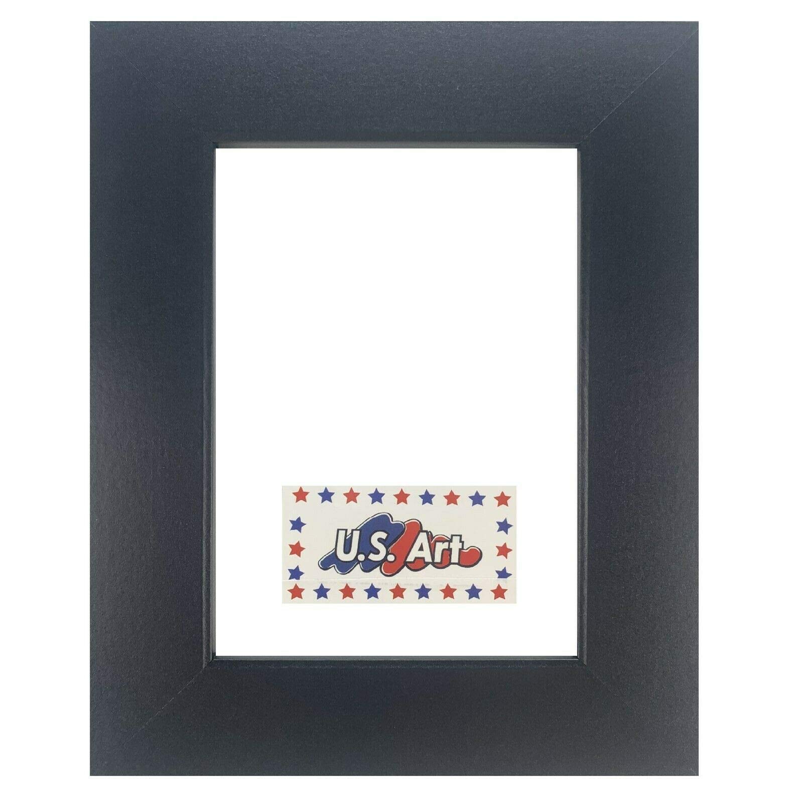 8x10 Black Solid Wood Picture Frame - 1.25 Inch Wrapped Finish for Photos, Posters & Art | US Made | Perfect for Home Decor, Office Display & Gift Giving