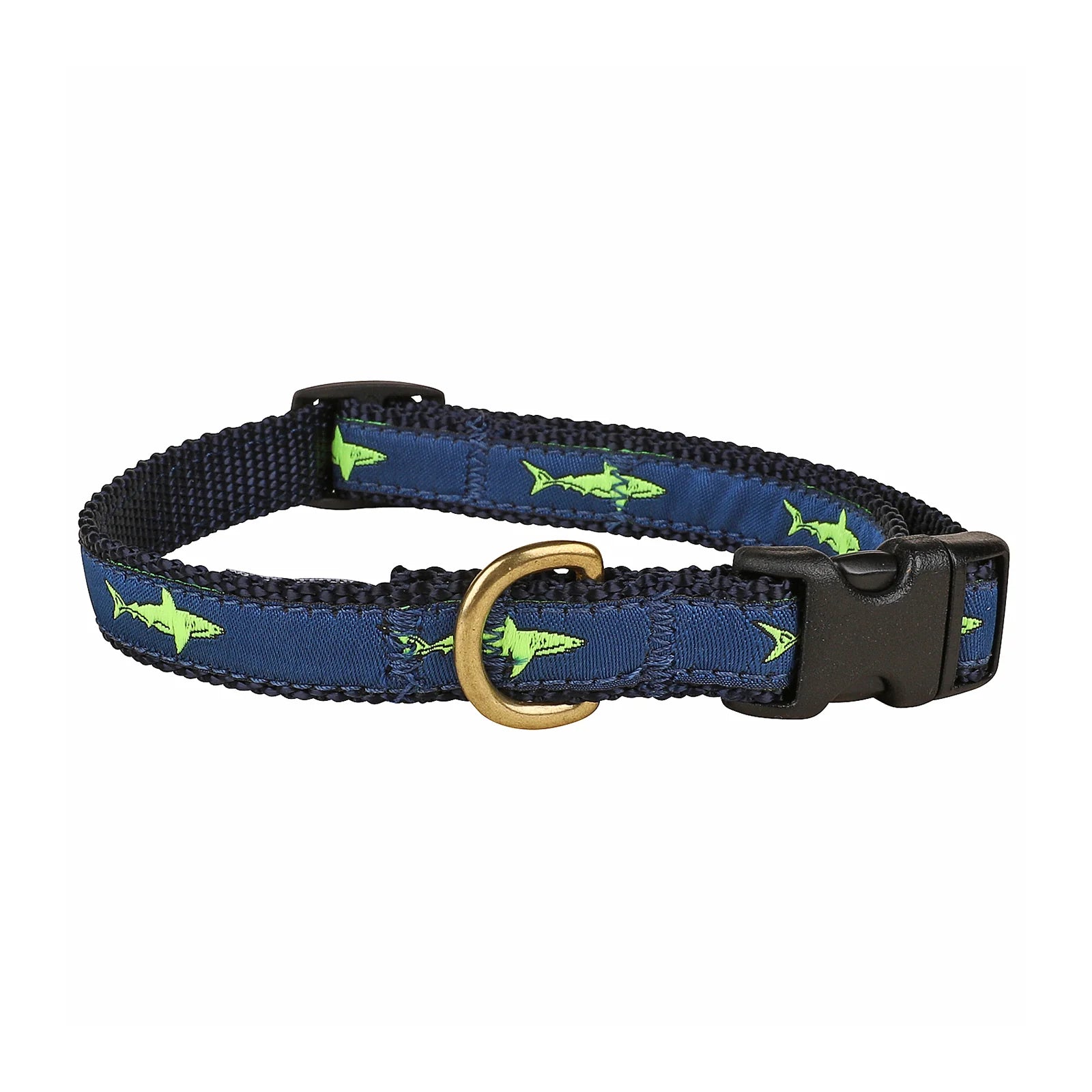 Premium Lime Shark Print Dog Collar - Adjustable & Durable Pet Collar for Small Medium Large Dogs - Perfect for Walks, Training & Outdoor Adventures