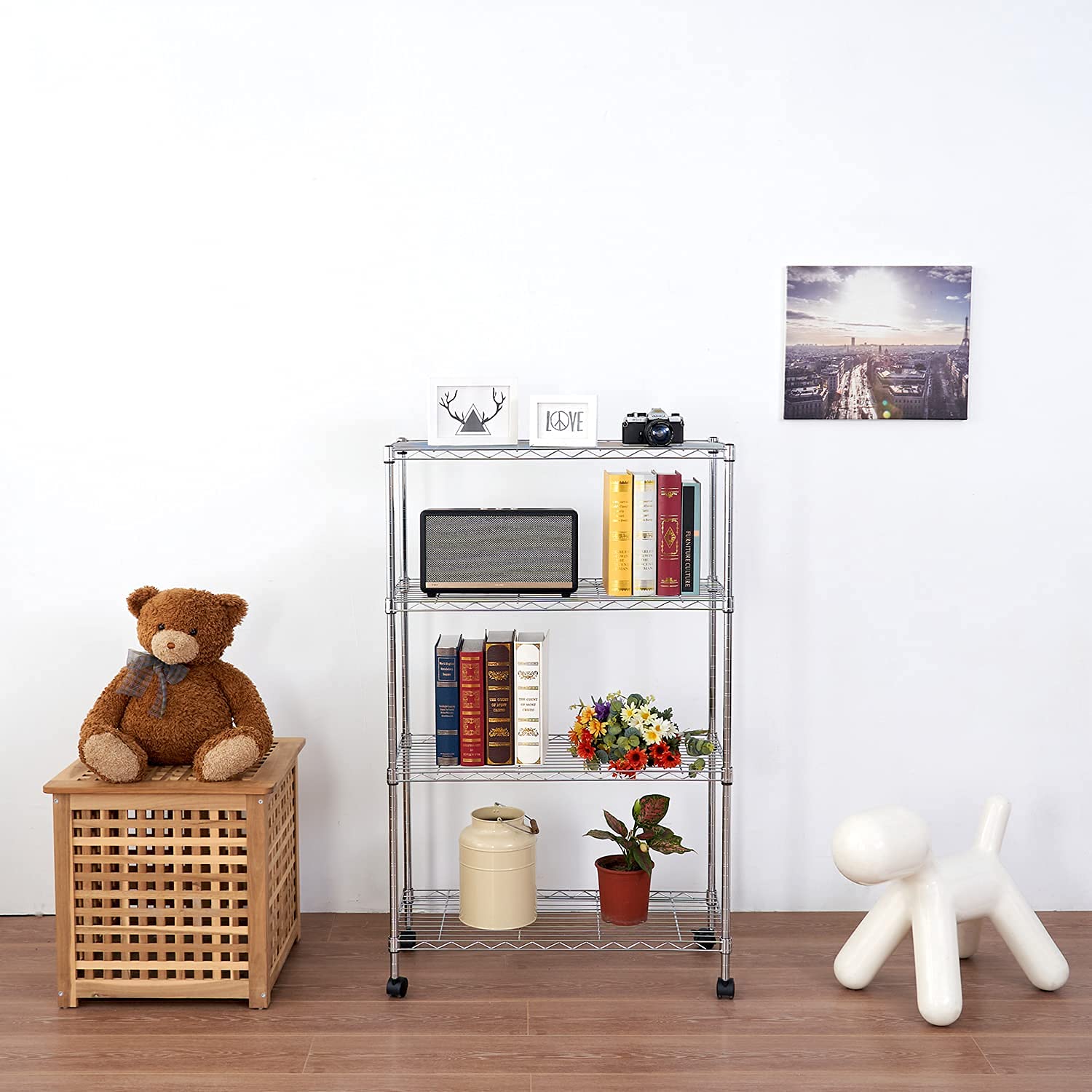 Heavy Duty 4 Tier Wire Shelving Unit - 14