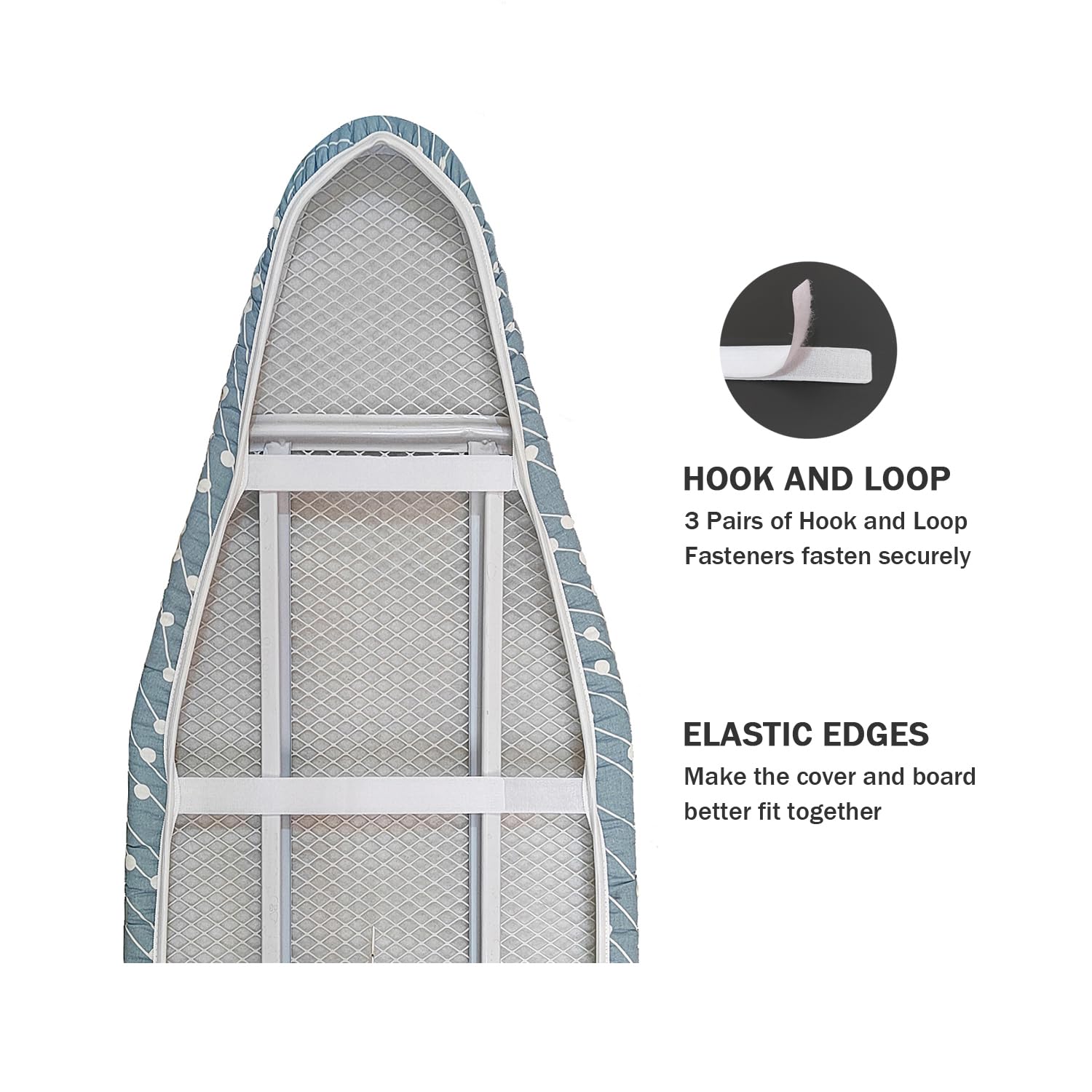 Premium Ironing Board Cover and Pad - Standard Size 15