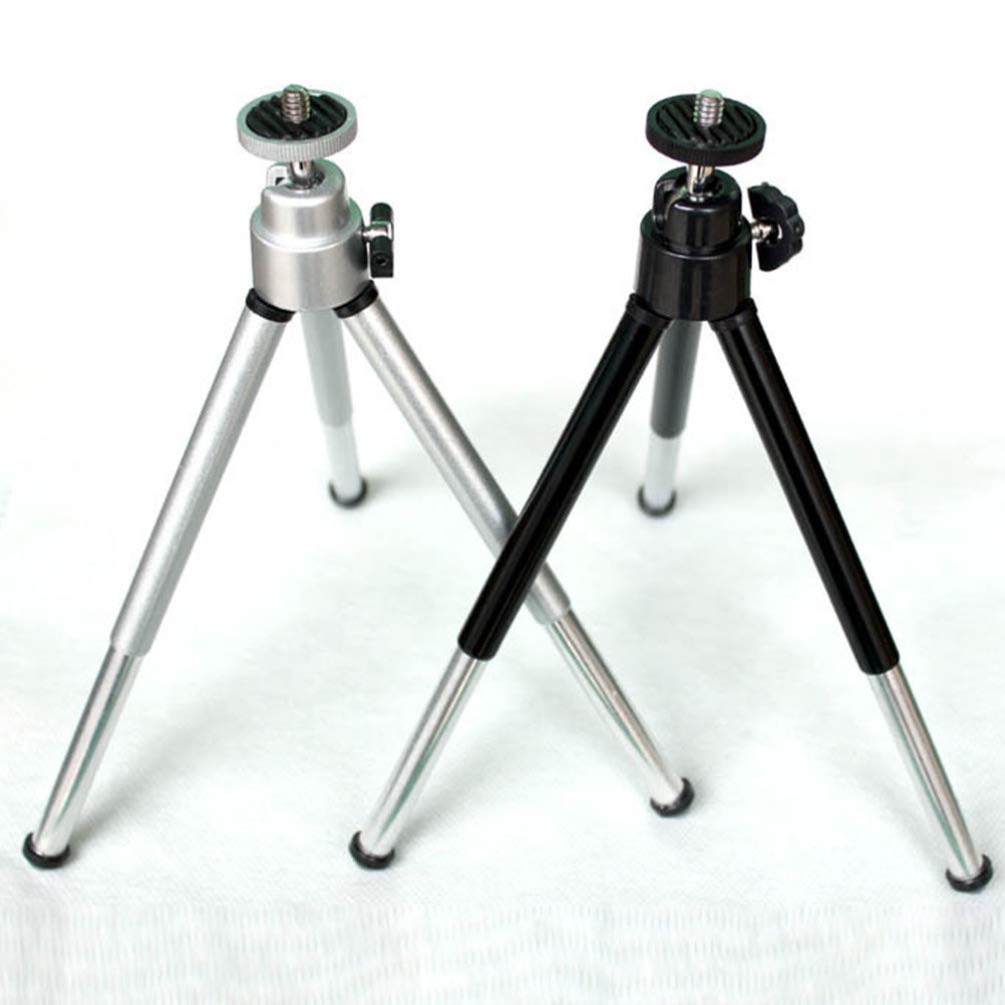 UKCOCO 2-in-1 Camera Tripod & Phone Stand - Compact Telescopic Desktop Tripod with 2-Segment Adjustable Height for Smartphones & DSLR Cameras - Perfect for Vlogging, Live Streaming, Home Office & Travel Photography
