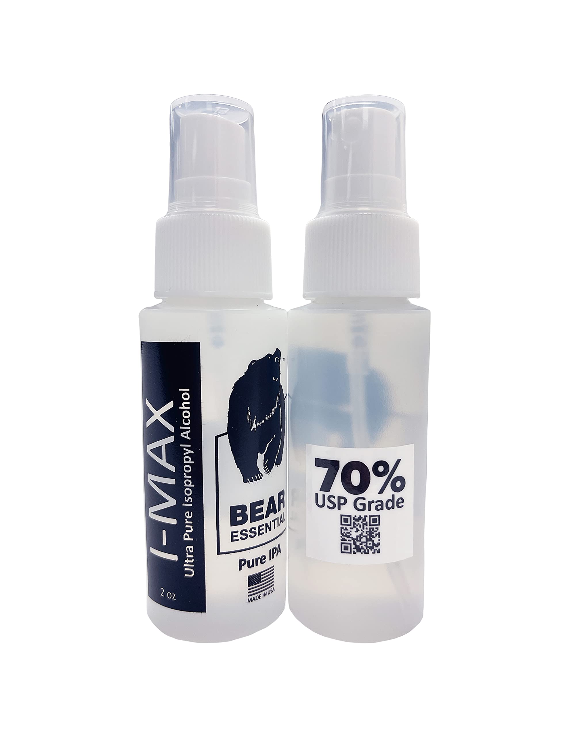 High Purity USP Grade 70% Isopropyl Alcohol - Pack of 40 (2oz Each) Spray Bottles - Made in USA - First Aid, Sanitizing, Cleaning & Disinfecting Surfaces