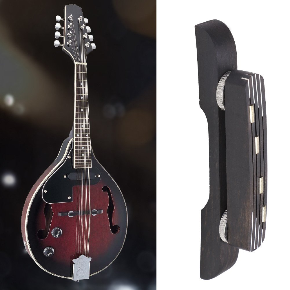 Premium Rosewood Adjustable Mandolin Bridge for Guitar, Bass & Flat Top Mandolins - Perfect for Professional Musicians & Live Performances
