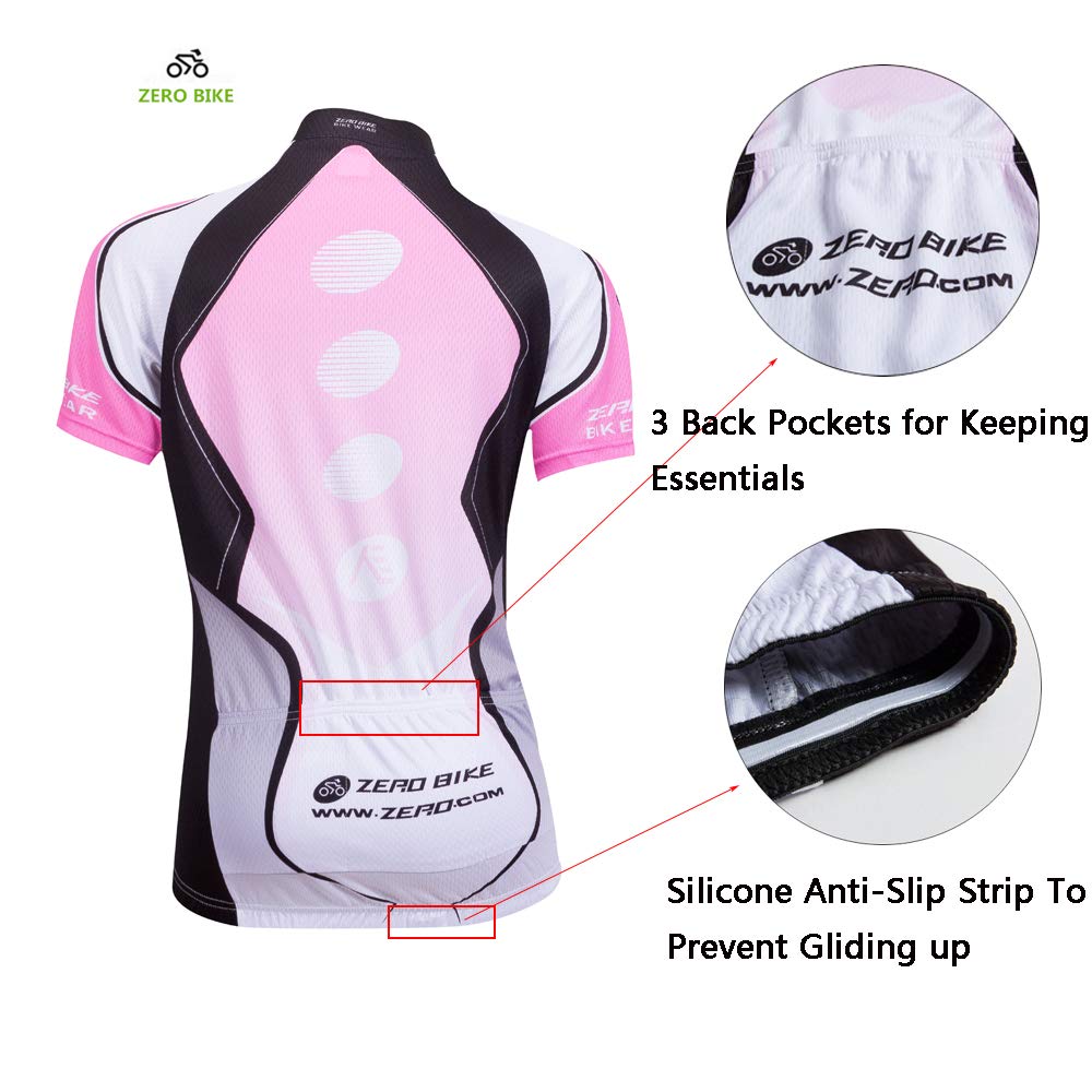 ZEROBIKE® Women's Cycling Jersey - Short Sleeve Breathable Bike Shirt, Quick Dry Mountain Biking Top for Road & Trail Riding | Perfect for Summer Cycling, Commuting & Outdoor Sports