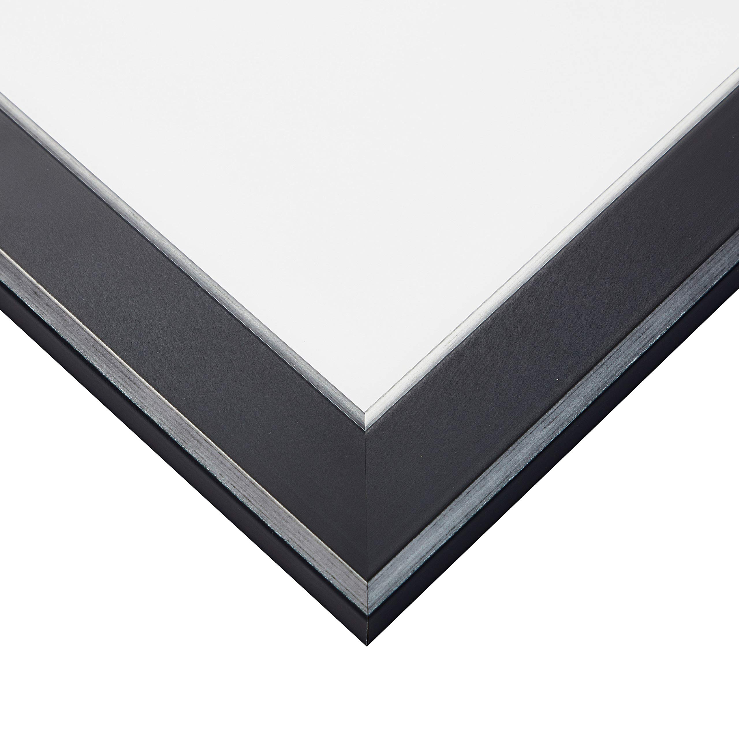 Craig Frames Crackle Picture Frame 8x12 Inch Black and Silver - Perfect for Wall Decor, Photo Displays, and Home Office Decorations