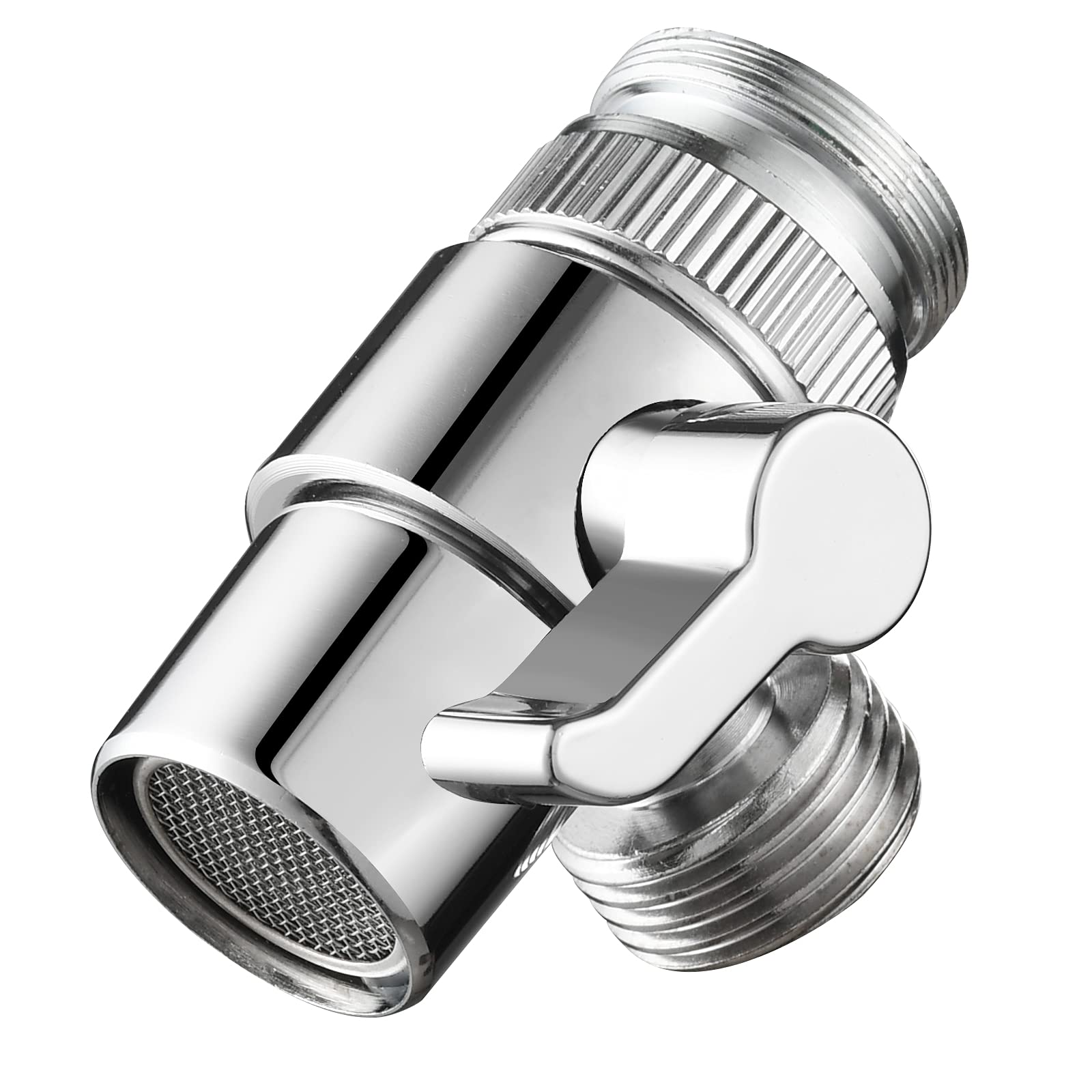 Brass Sink Faucet Diverter Valve - M22 x M24 Thread for Kitchen Sink Hose Sprayer, Faucet Splitter Replacement Part (SBA021) - Perfect for Dishwashing, Vegetable Cleaning & Sink Sprayer Installation