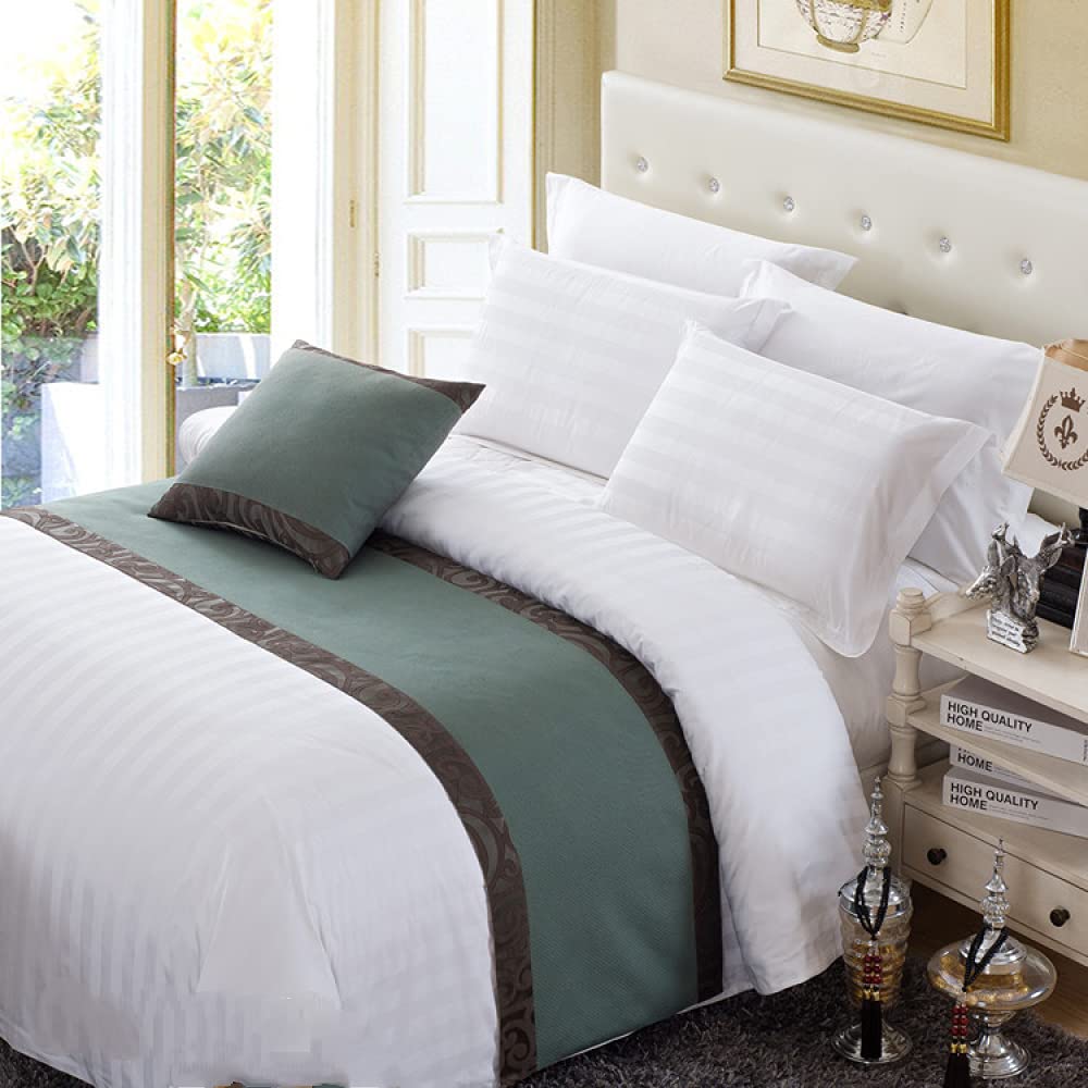 Modern Solid Color Bed Runner & Throw Scarf for King Queen Size Beds - Soft Decorative Bedspread for Foot of Bed - Perfect for Master Bedroom, Guest Room & Hotel Decor