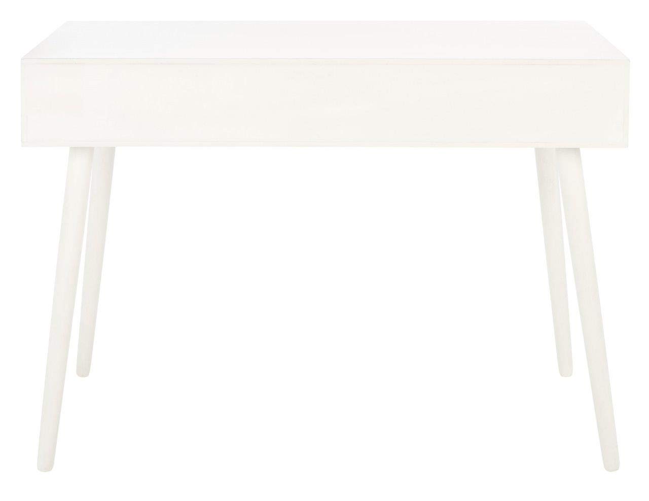 SAFAVIEH Home Collection Remy Distressed White 1-Drawer Writing Desk - Vintage Style Small Home Office Desk for Study, Bedroom & Apartment Workspace