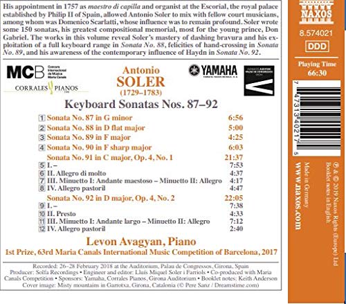Haydn Keyboard Sonatas 87-92 for Piano Practice & Performance