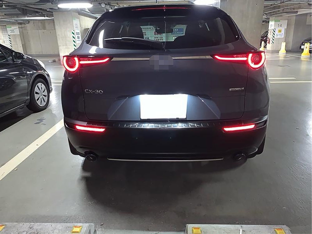 Dark Red LED Rear Bumper Reflectors for Mazda CX-30 & CX-50 - Tail Light, Brake Light & Turn Signal Enhancer | Improved Night Visibility & Safety for Off-Road & City Driving