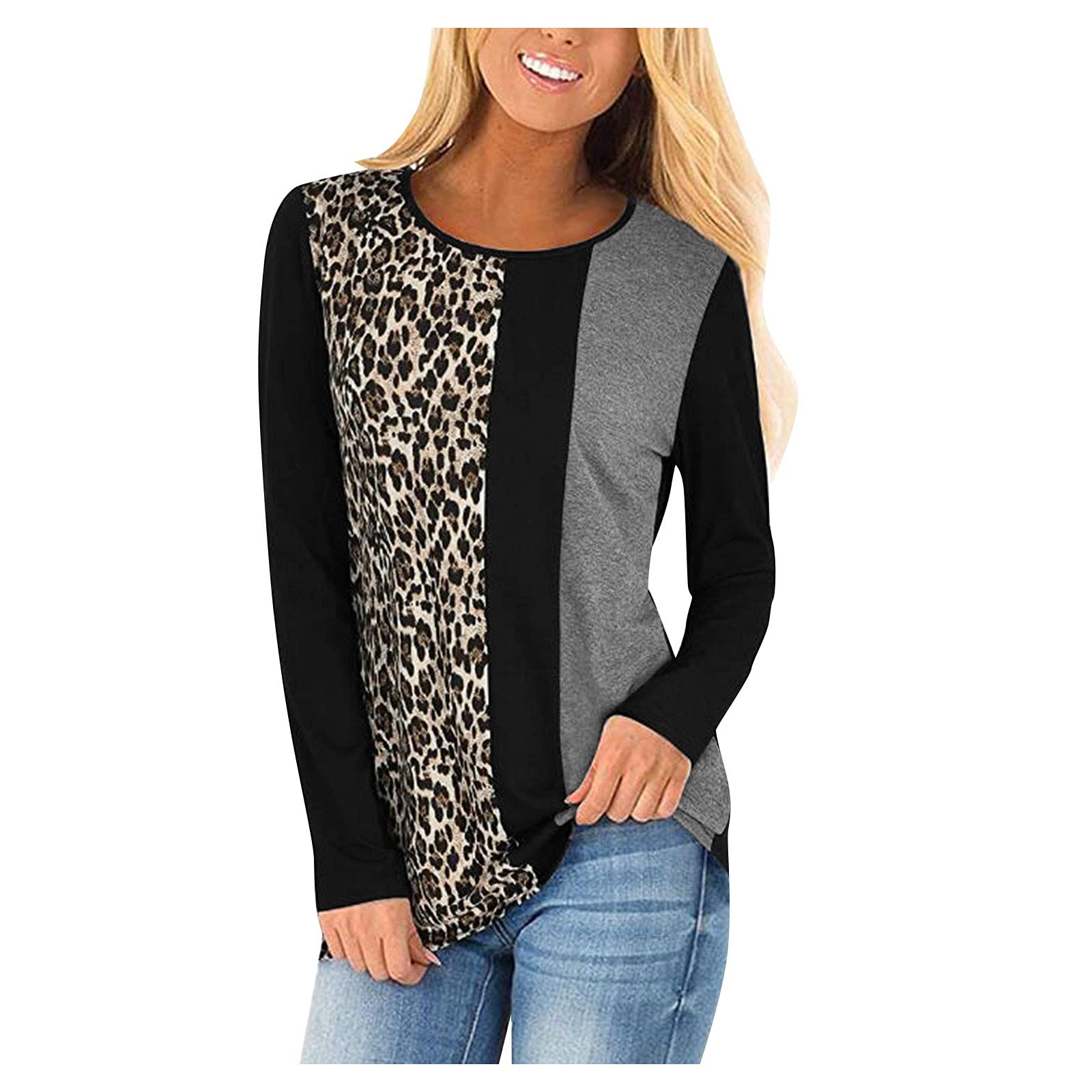 Women's Love Print Long Sleeve T-Shirts - Cute Casual Blouses with Pockets, Tunic Tops for Leggings | Perfect for Fall Outfits, Workwear & Weekend Comfort