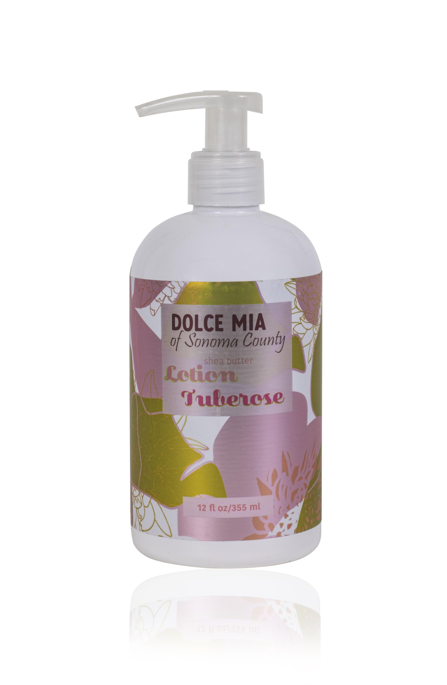 Dolce Mia Organic Shea Butter Lotion with Tuberose | Hypoallergenic, Vegan & Cruelty-Free | 12 oz | Moisturizing Body Lotion for Dry Skin, Perfect for Daily Use & Spa Nights