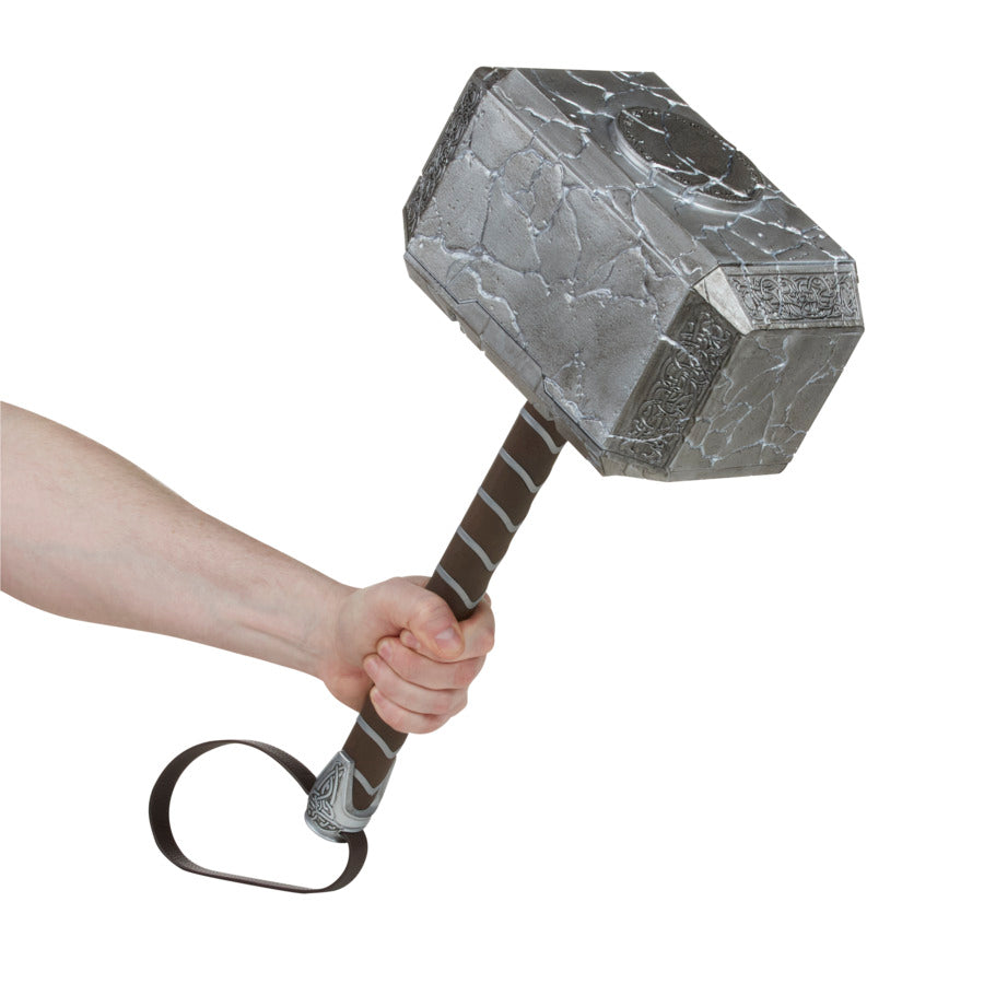 Marvel Legends Series Thor: Love and Thunder Electronic Mjolnir Hammer - Collectible Light and Sound Replica for Fans, Cosplay, and Display